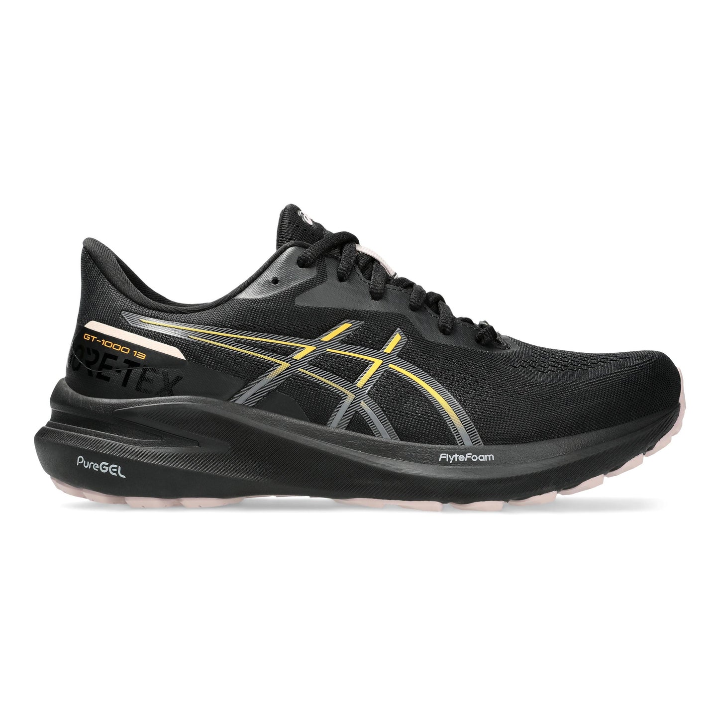 ASICS GT-1000 13 GTX Chaussure De Running Avec Stabilisateurs Femmes-Noir,Orange