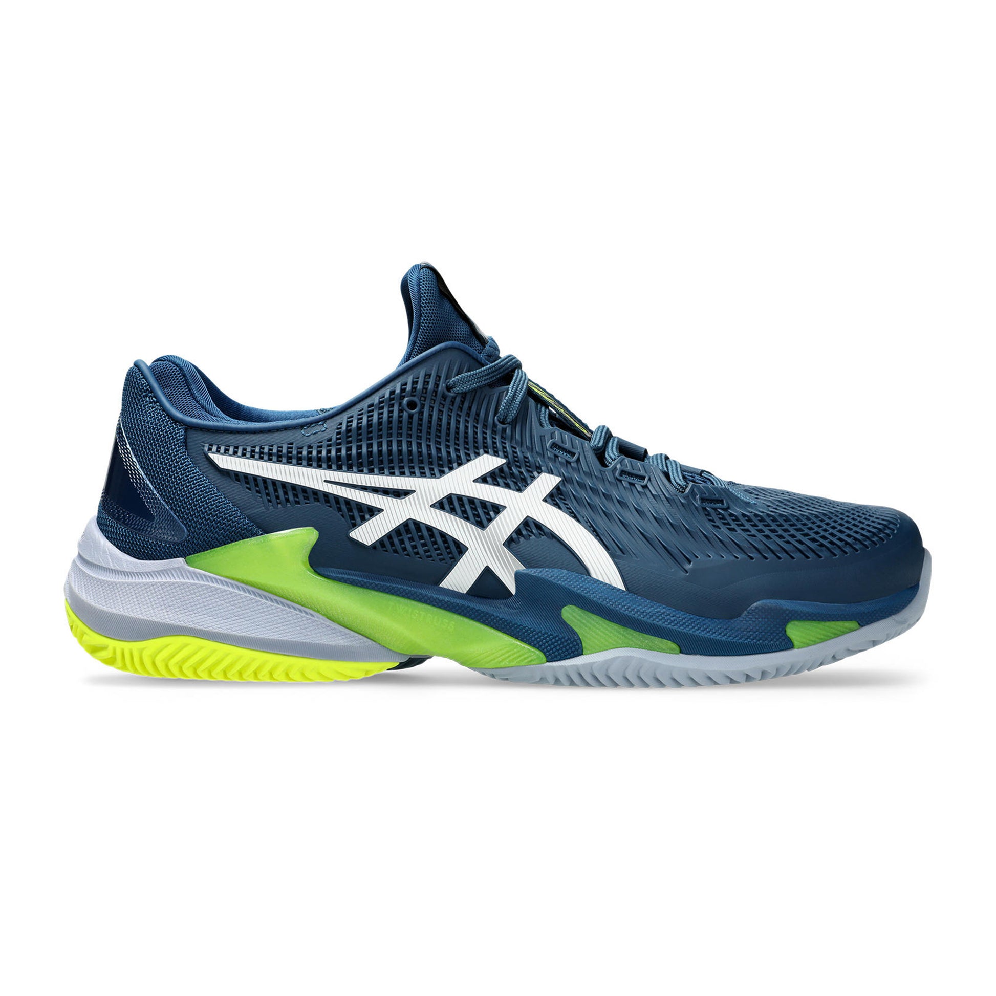 ASICS Court FF 3 Chaussure terre battue Hommes - bleu foncé, jaunes fluo