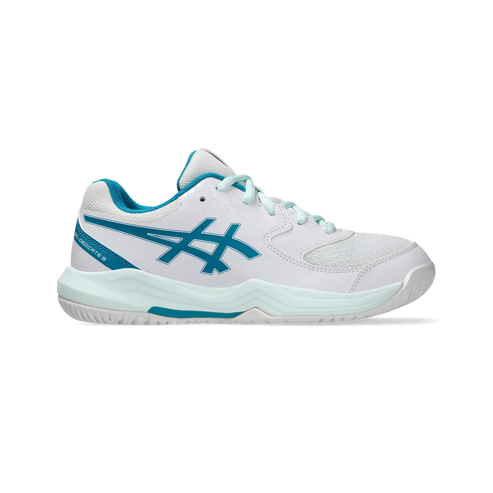 ASICS Gel-Dedicate 8 GS Chaussures toutes surfaces Enfants - blanc, bleu petrol