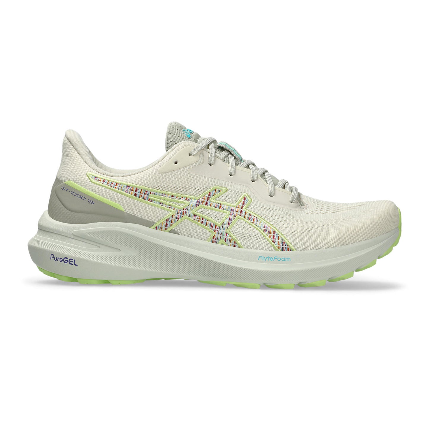 ASICS GT-1000 13 TR Chaussure De Running Avec Stabilisateurs Hommes-Beige,Jaune Lemon