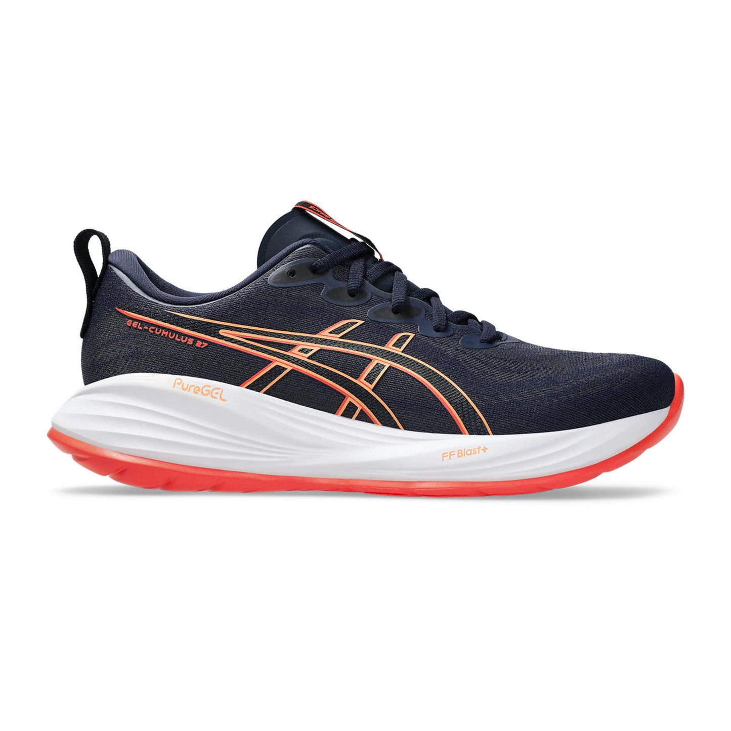 ASICS Gel-Cumulus 27 Chaussure De Running Sans Stabilisateurs Hommes-Bleu Foncé,Corail
