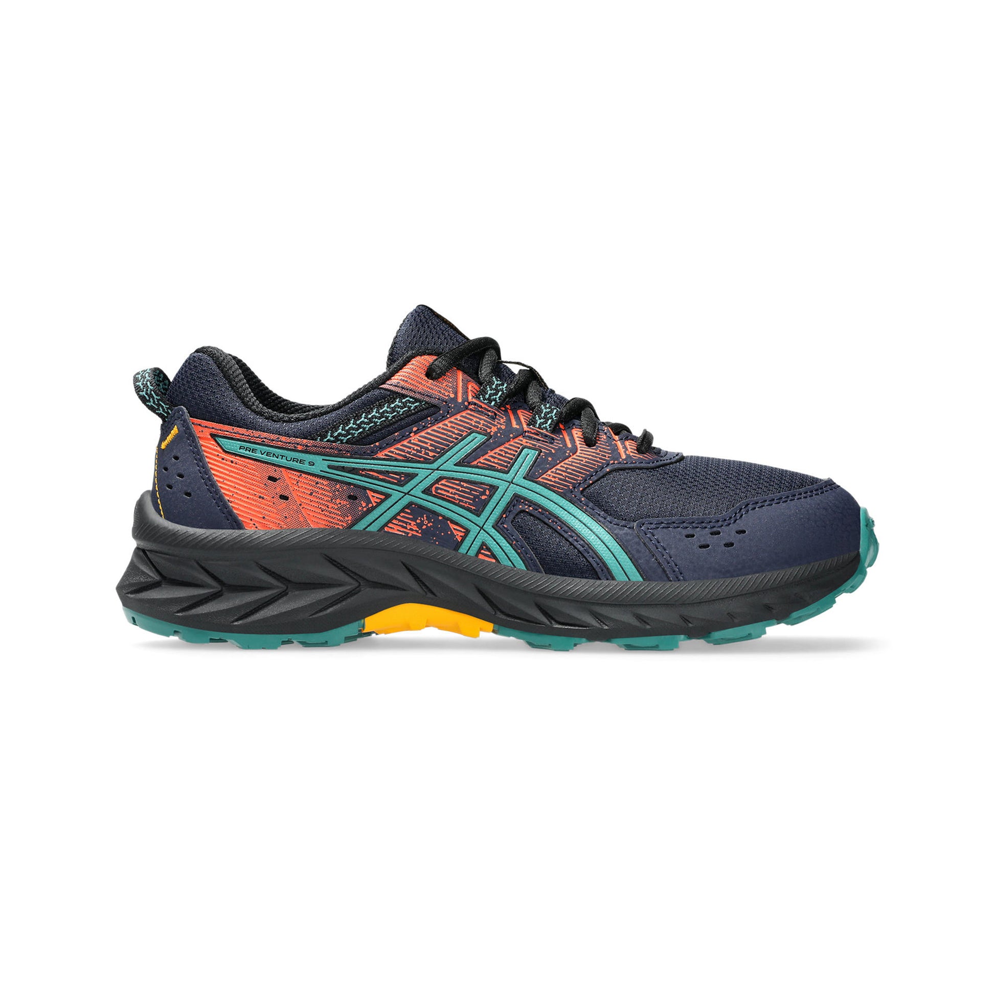 ASICS Pre-Venture 9 GS Chaussure Trail Enfants-Bleu Foncé,Bleu Gris