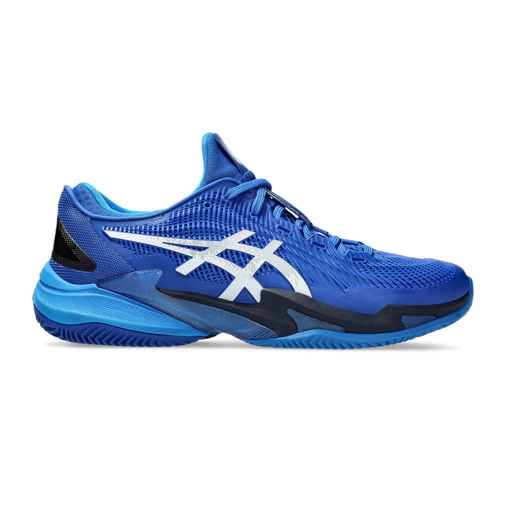 ASICS Court FF 3 Novak Chaussure terre battue Hommes - bleu, argent
