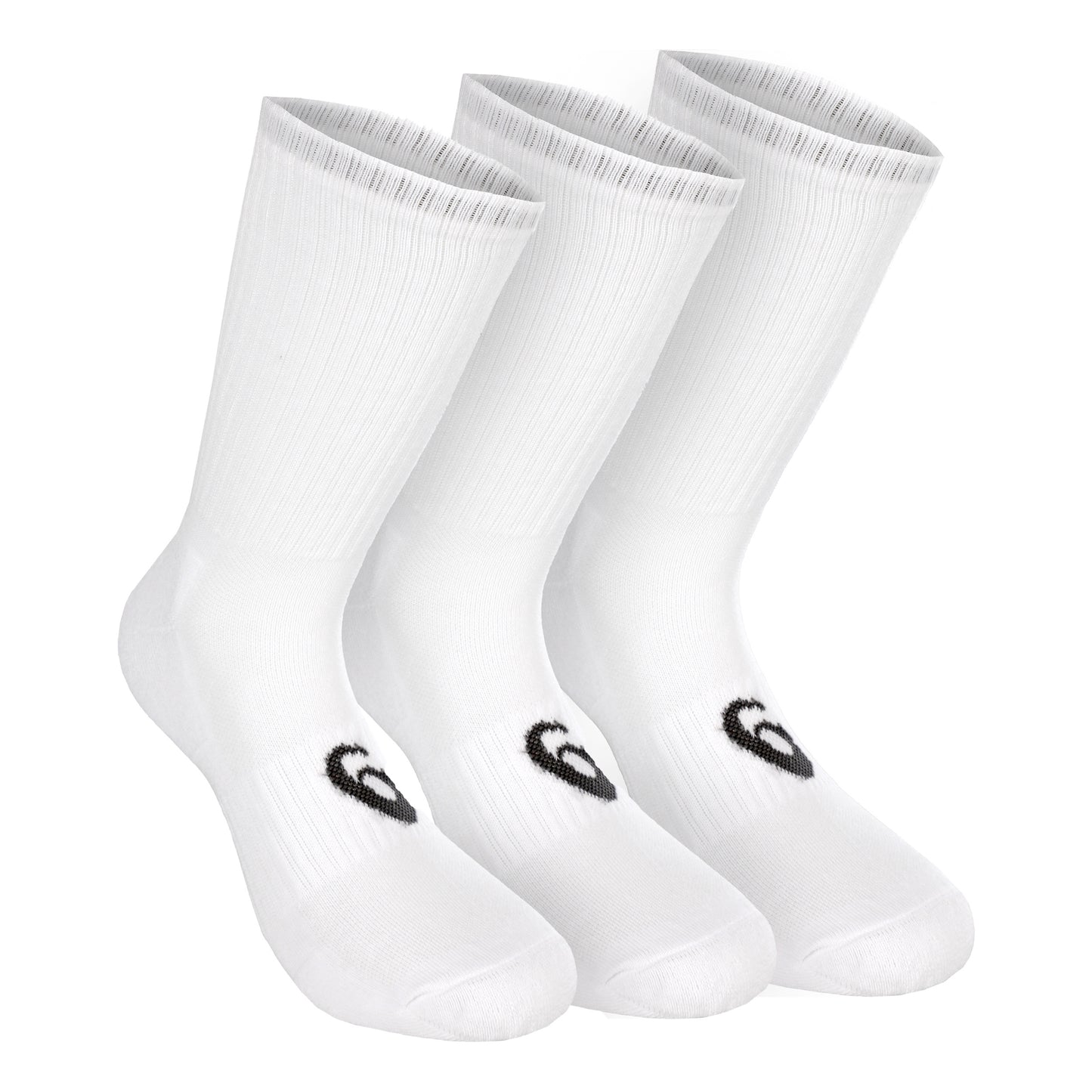 ASICS Crew Chaussettes De Sport Pack De 3-Blanc,Noir