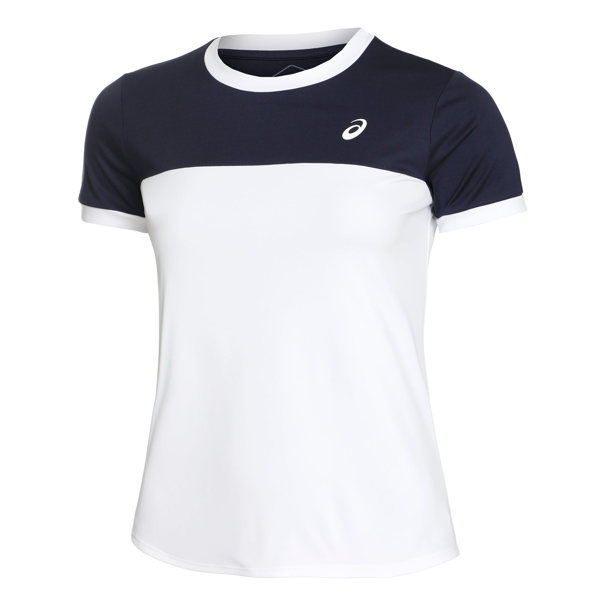 ASICS Court T-shirt Femmes - blanc, bleu foncé