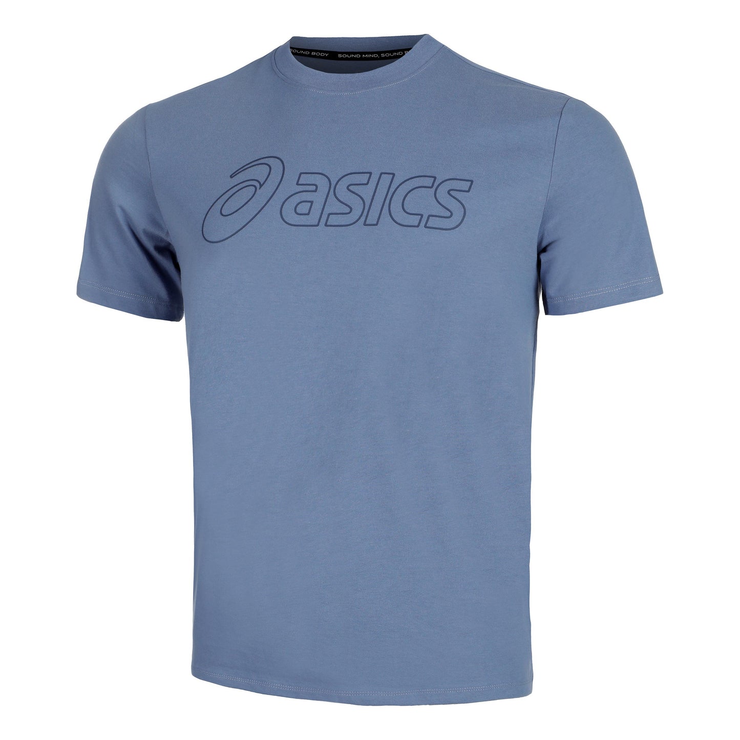 ASICS Logo T-shirt Hommes - bleu gris,
