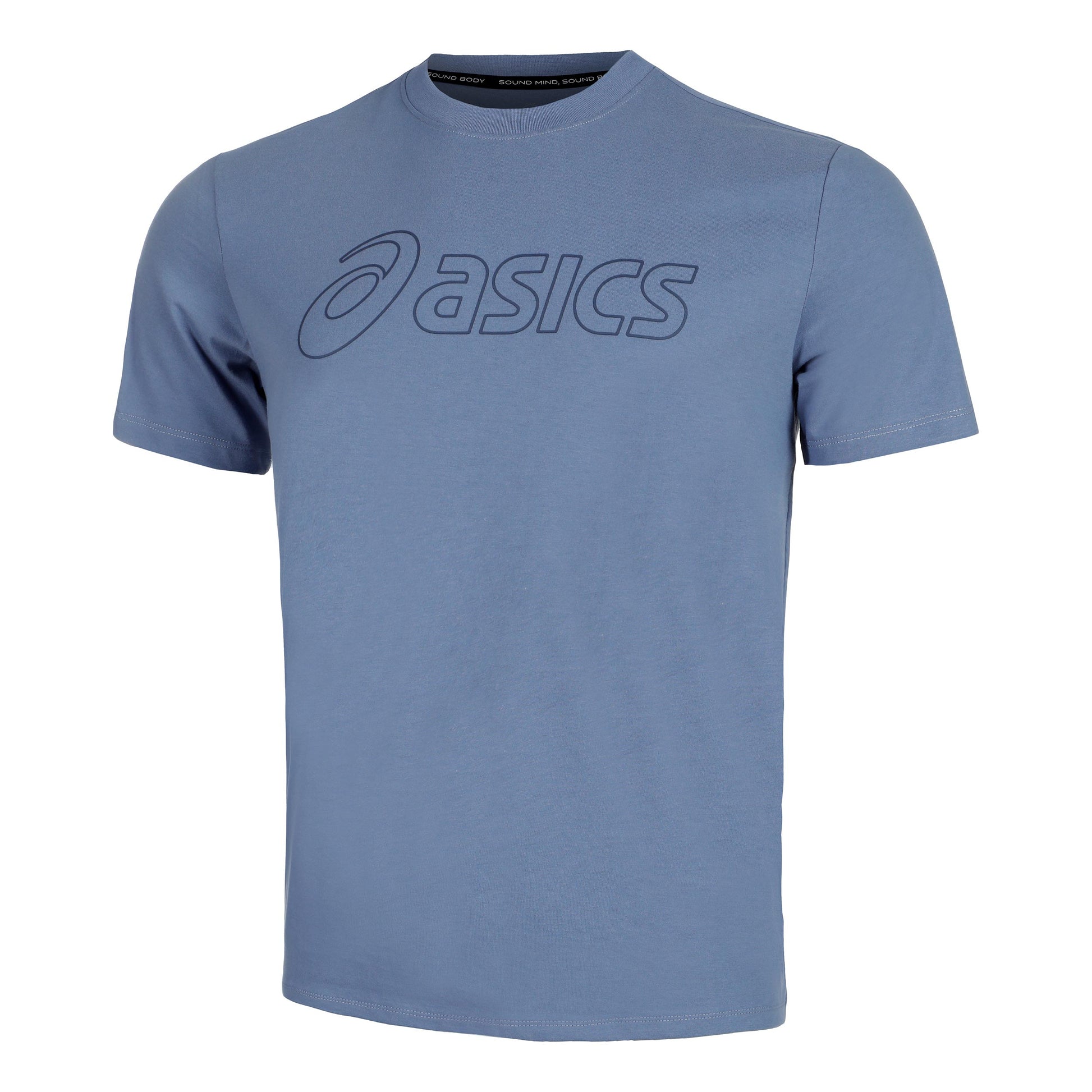 ASICS Logo T-shirt Hommes - bleu gris,