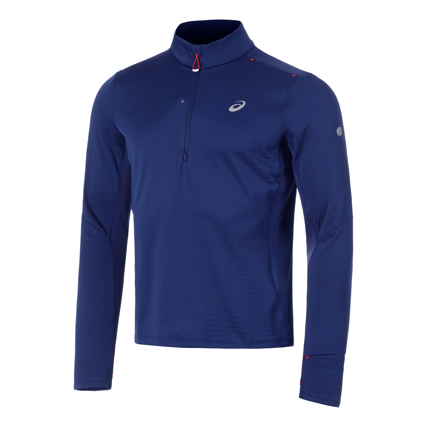 ASICS Road Winter 1/2 Zip Maillot de course Hommes - bleu foncé,