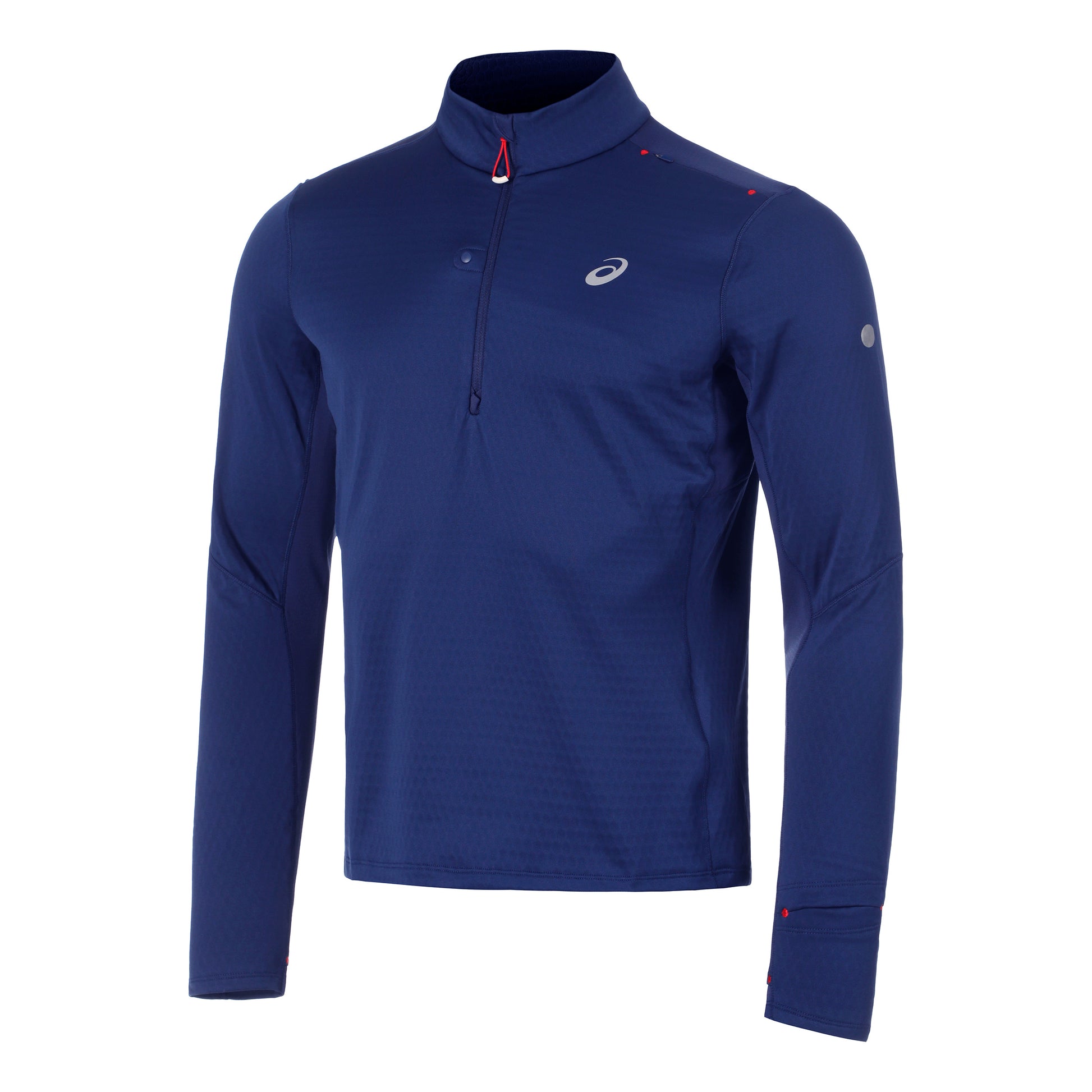 ASICS Road Winter 1/2 Zip Maillot de course Hommes - bleu foncé,