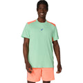 Court T-shirt Hommes-Vert,Corail