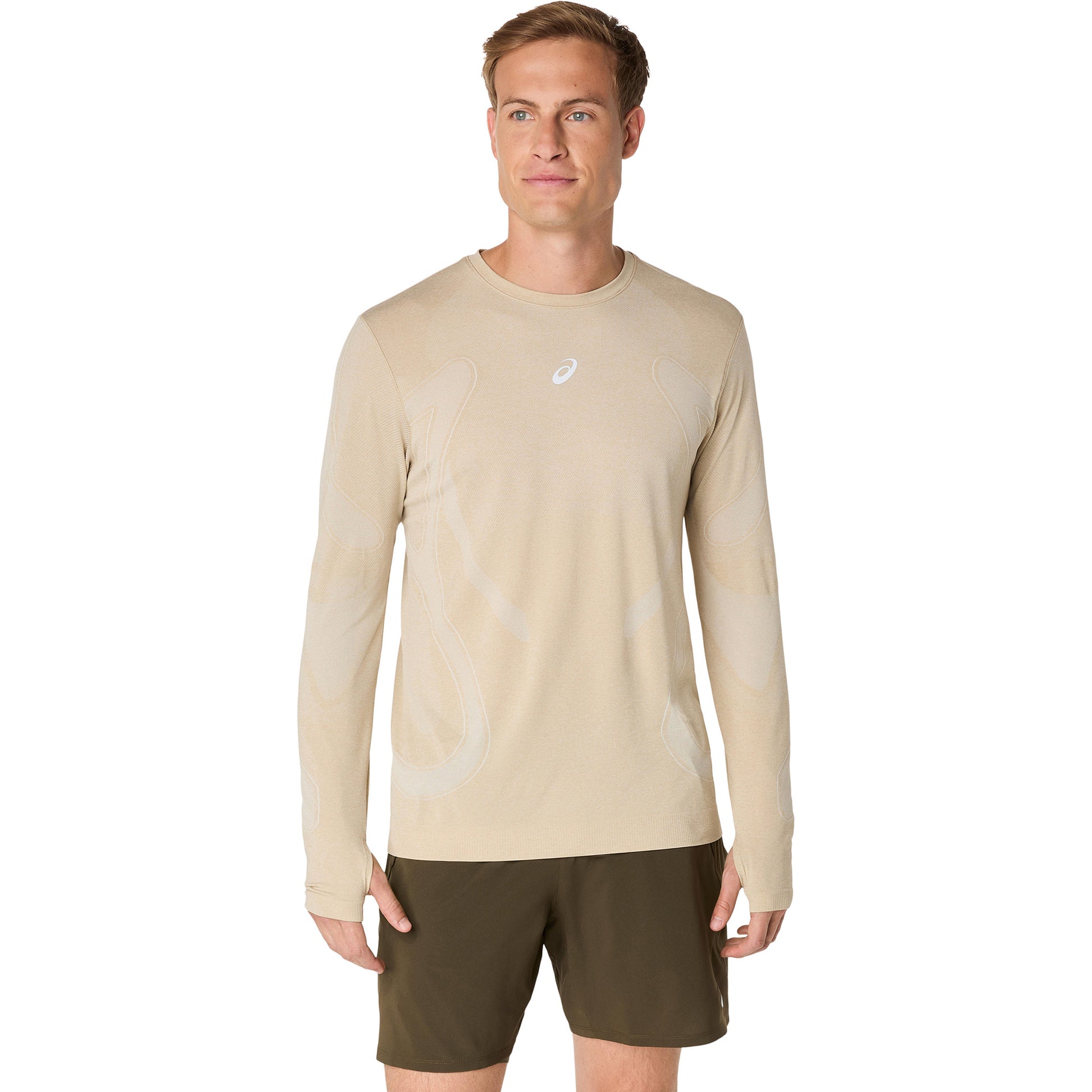 ASICS Road Seamless Maillot de course Hommes-beige