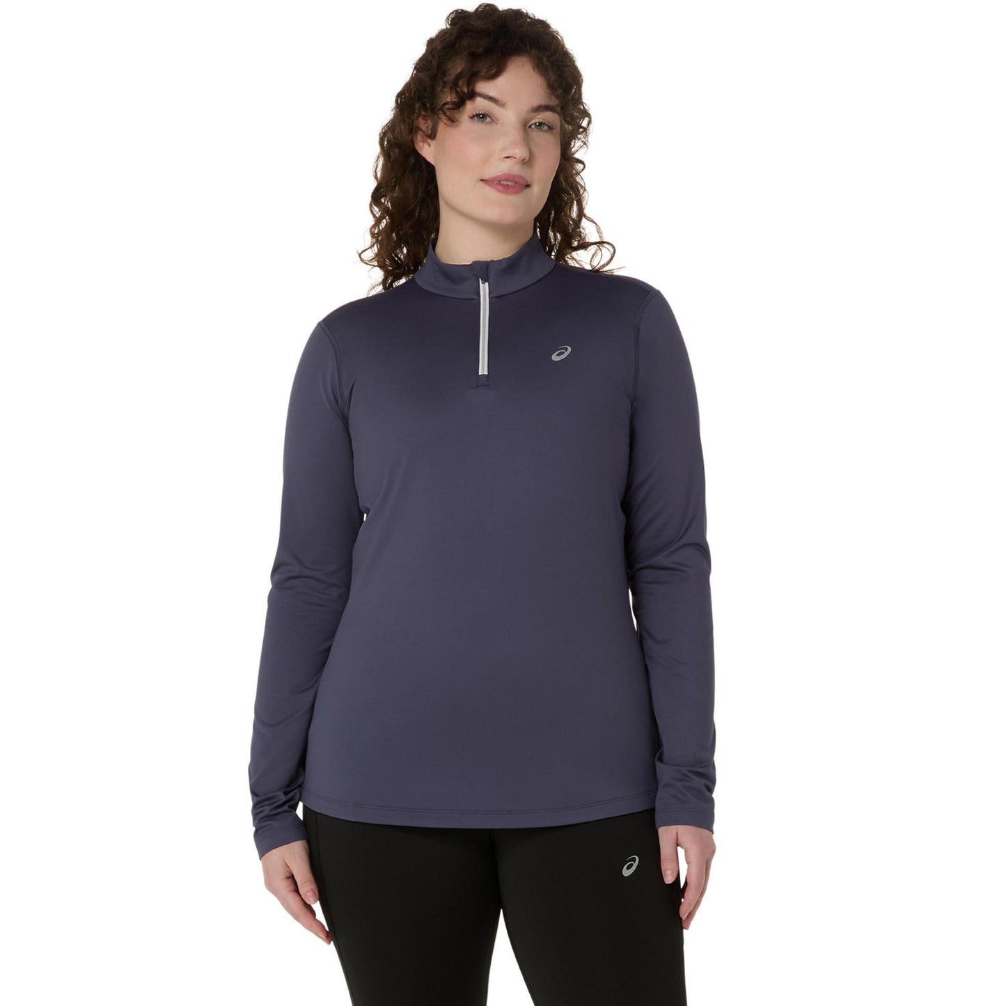 ASICS Core 1/2 Zip Winter  Maillot de course Femmes - bleu gris