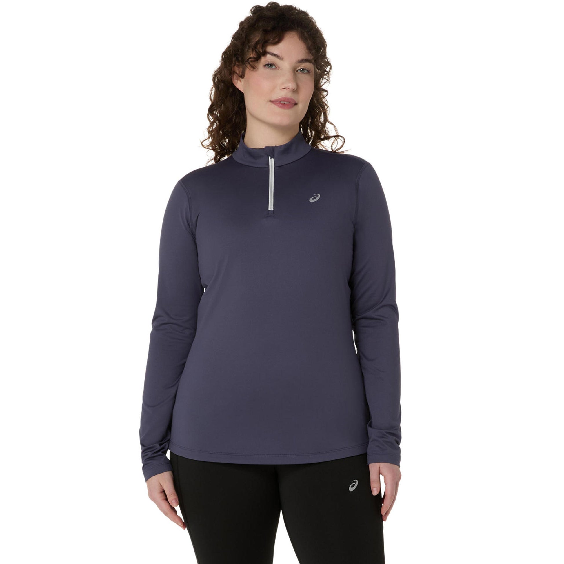 ASICS Core 1/2 Zip Winter  Maillot de course Femmes - bleu gris
