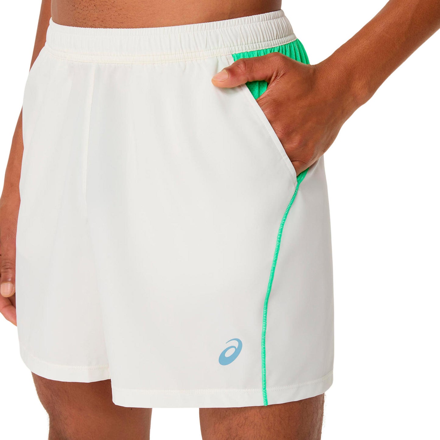ASICS Court 7in Shorts Hommes - crème, vert