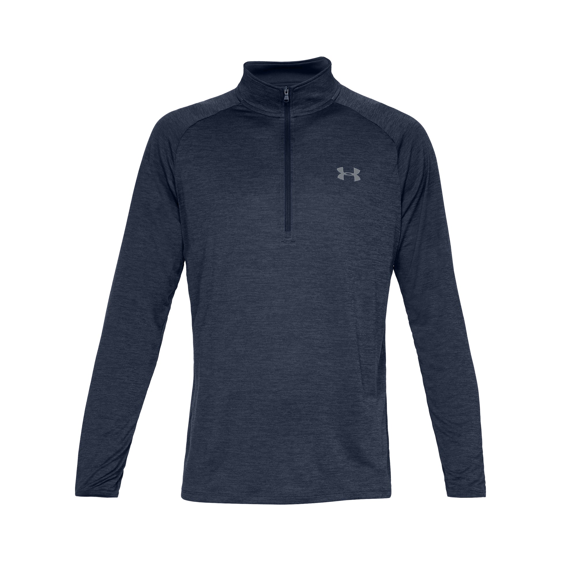 Under Armour Tech 2.0 Half-Zip Haut Manches Longues Hommes-Bleu Foncé,Gris Clair