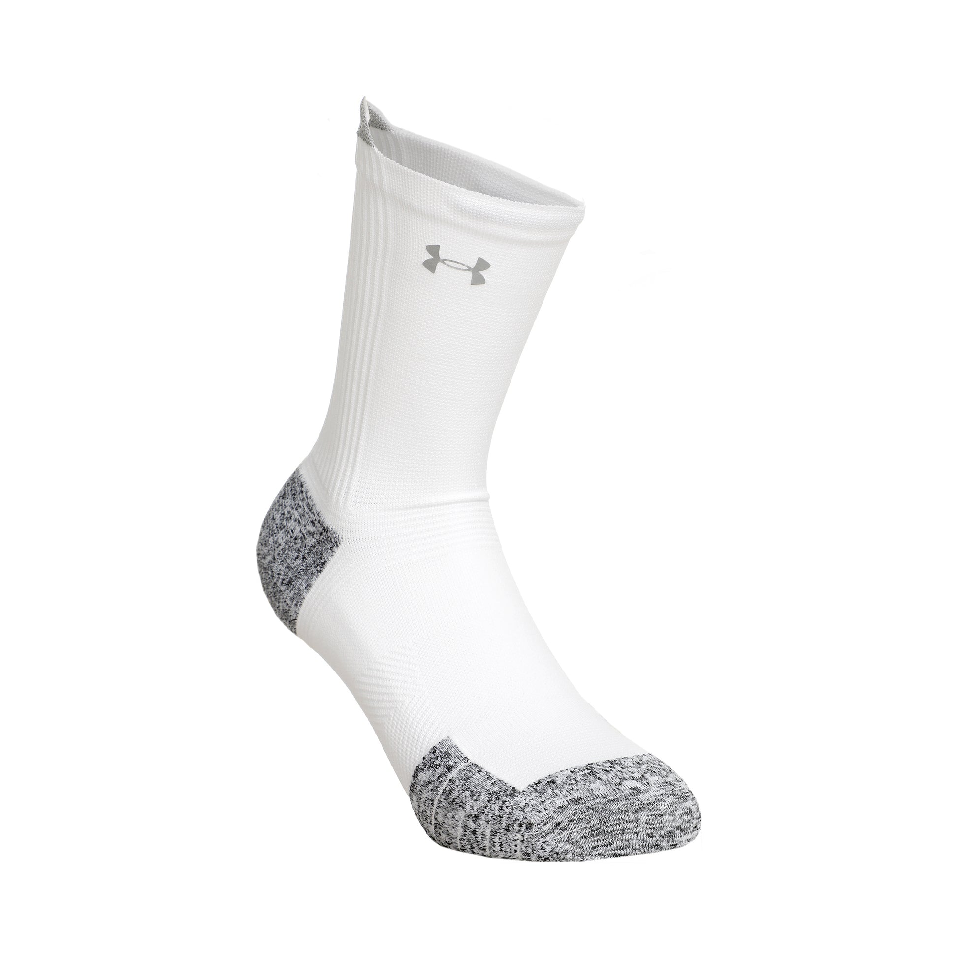 Under Armour AD Run Cushion Chaussettes De Running-Blanc,Gris