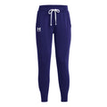 Fleece Pantalon survêtement Femmes - bleu foncé, blanc