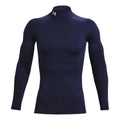 Coldgear Comp Mock Haut Manches Longues Hommes-Bleu Foncé