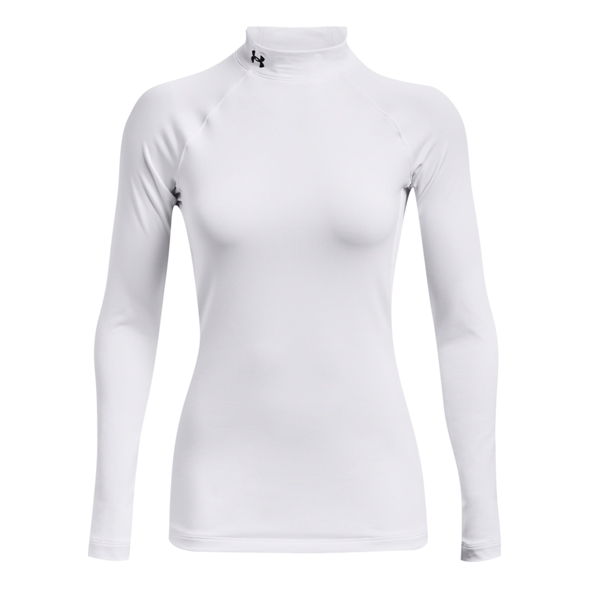 Under Armour Coldgear Authentics Mockneck Haut Manches Longues Femmes-Blanc
