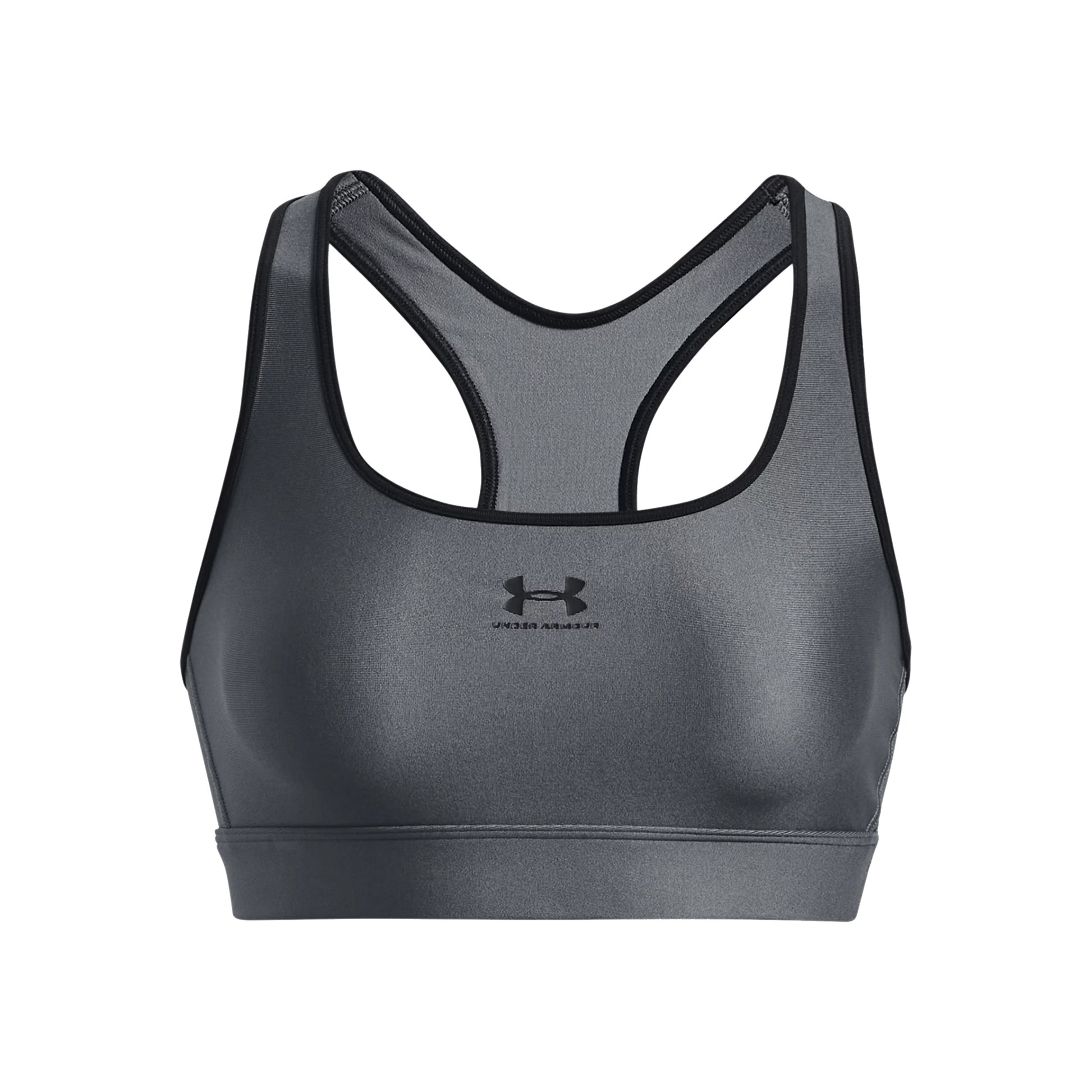 Under Armour Heatgear Mid Padless Soutien-gorge Sport Femmes-Gris