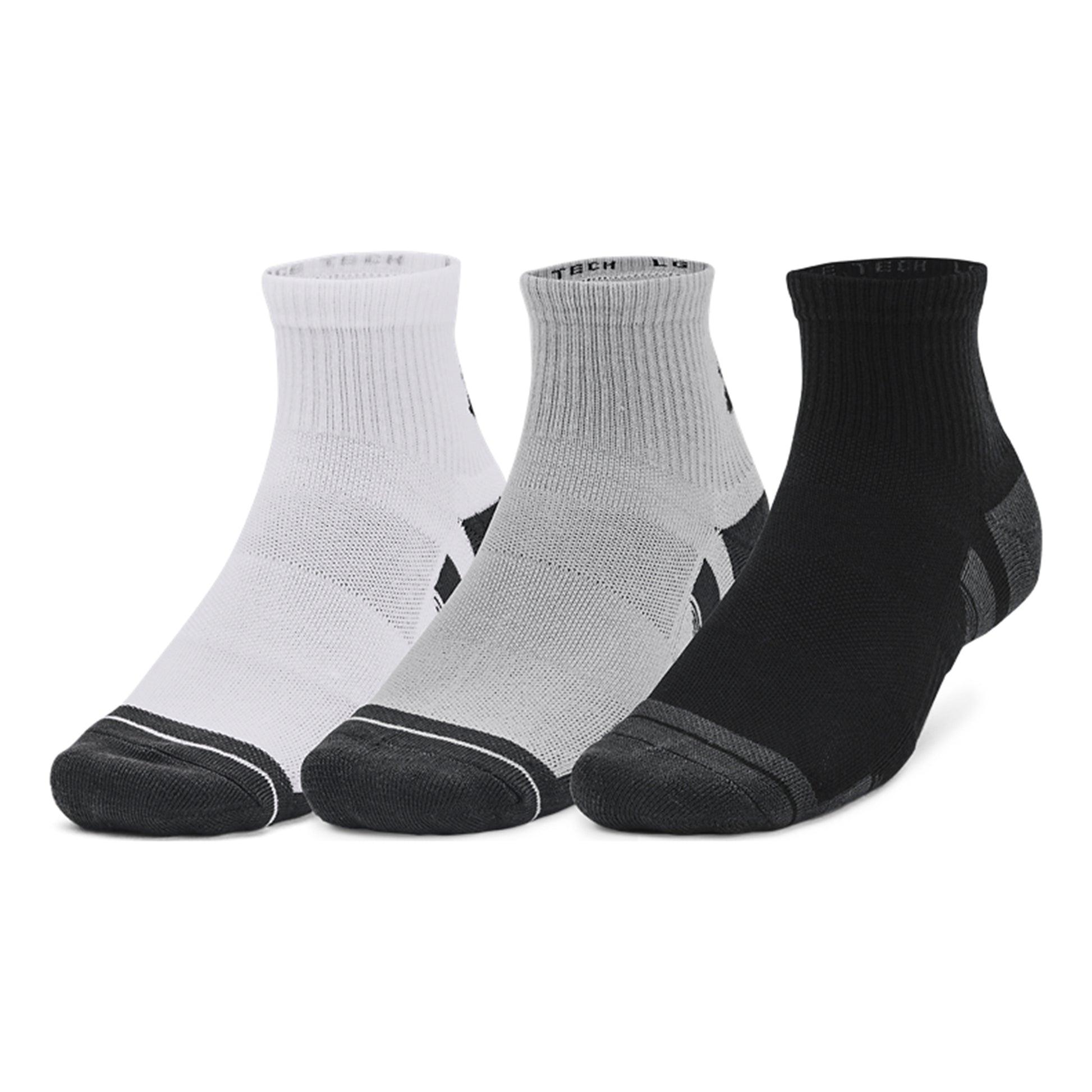 Under Armour Performance Tech Quarter Chaussettes De Tennis Pack De 3-Gris,Multicouleur