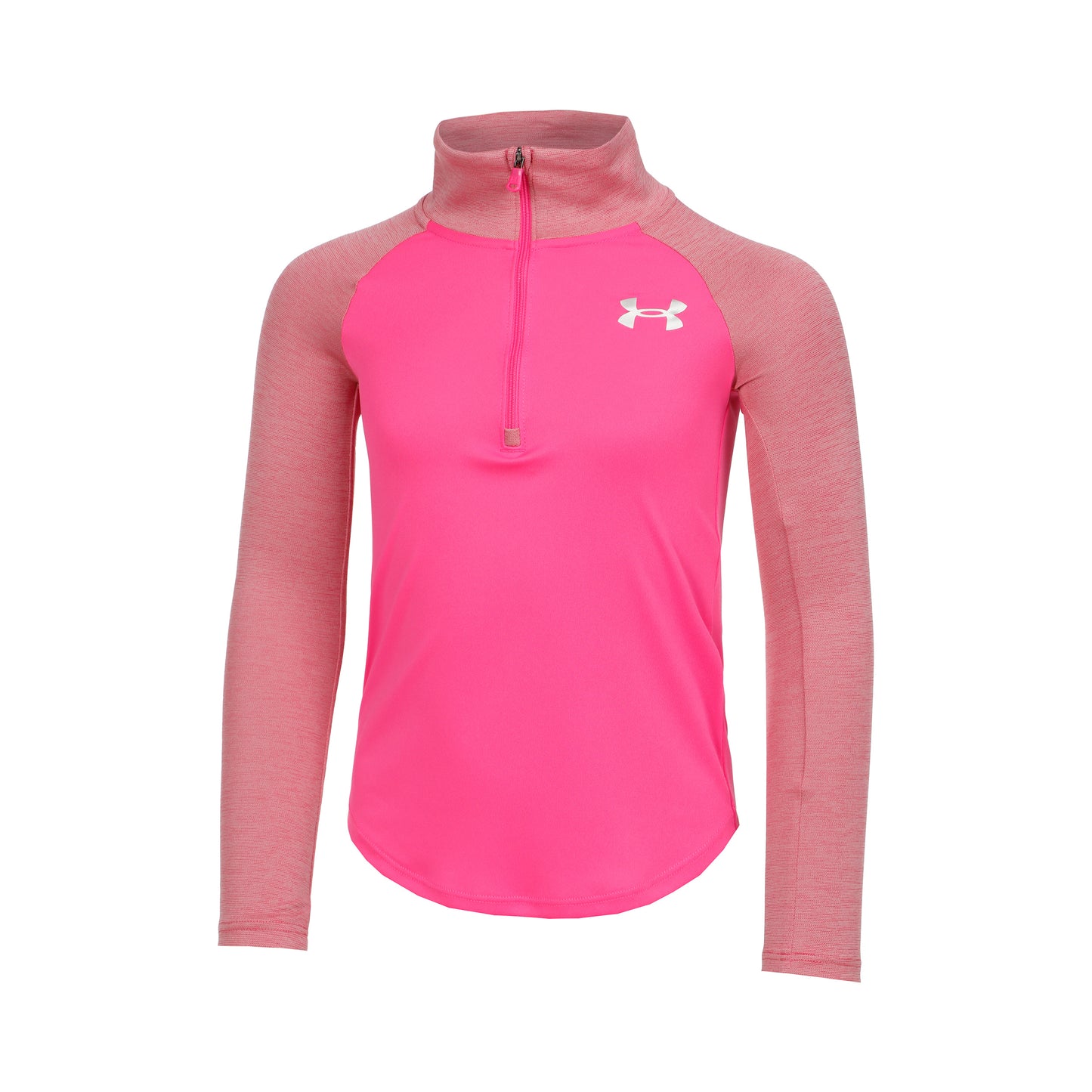 Under Armour Tech Graphic Half-Zip Haut manches longues Filles - pink, vieux rose