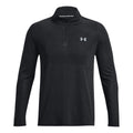Seamless Stride 1/4 Zip Haut Manches Longues Hommes-Noir