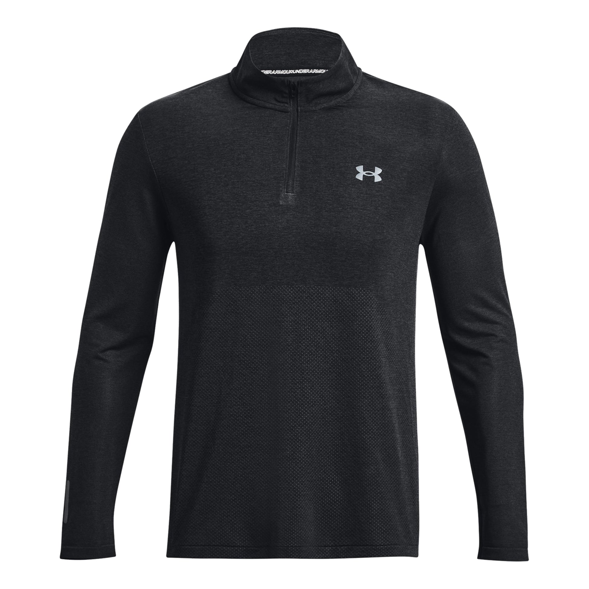 Under Armour Seamless Stride 1/4 Zip Haut Manches Longues Hommes-Noir