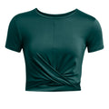 Motion Crossover Crop T-shirt Femmes - bleu,