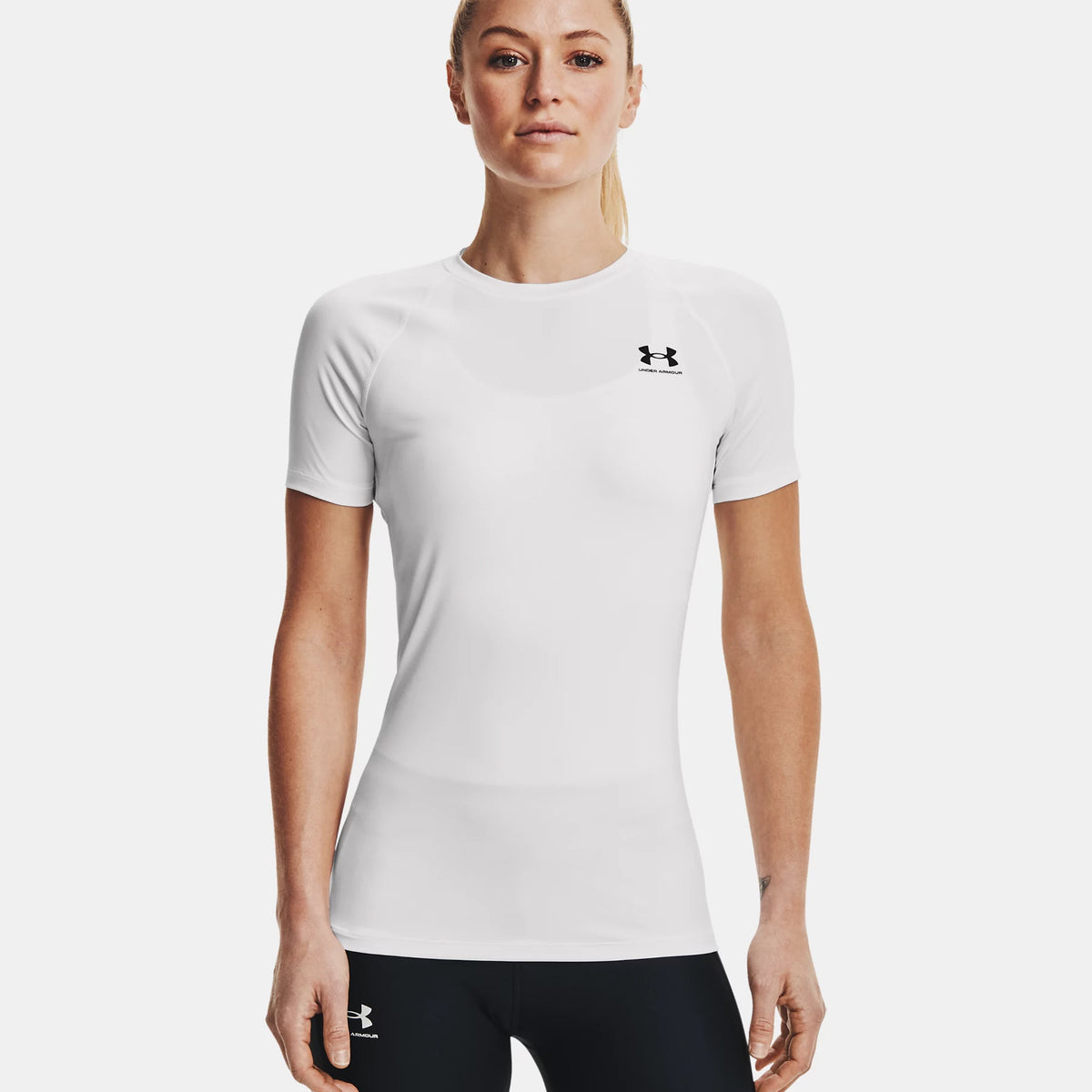 Under Armour Heatgear Authentics Comp T-shirt Femmes-Blanc