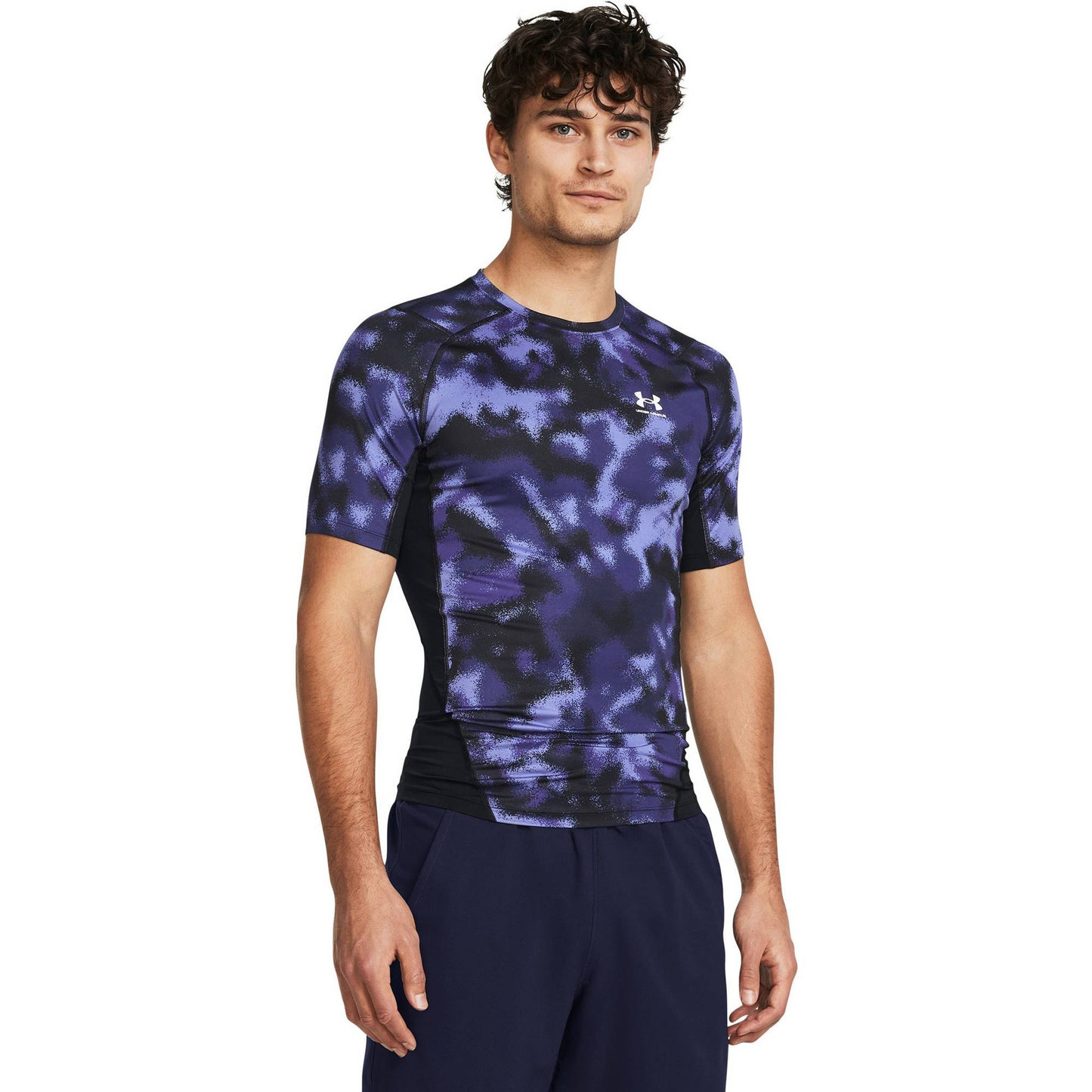 Under Armour Heatgear Printed T-shirt Hommes-Violet
