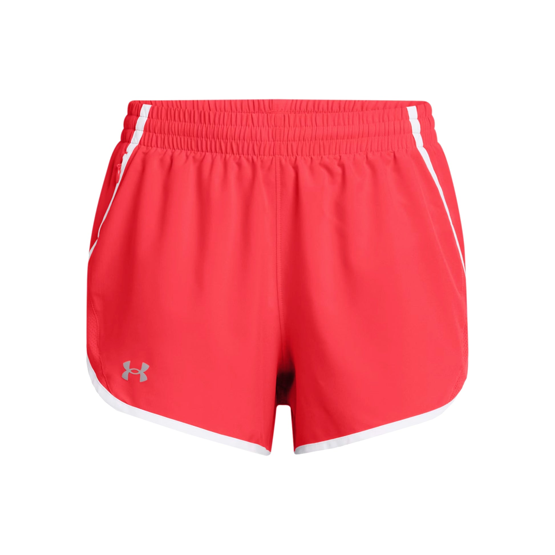 Under Armour Fly By 3in  Short de running Femmes - rouge, blanc