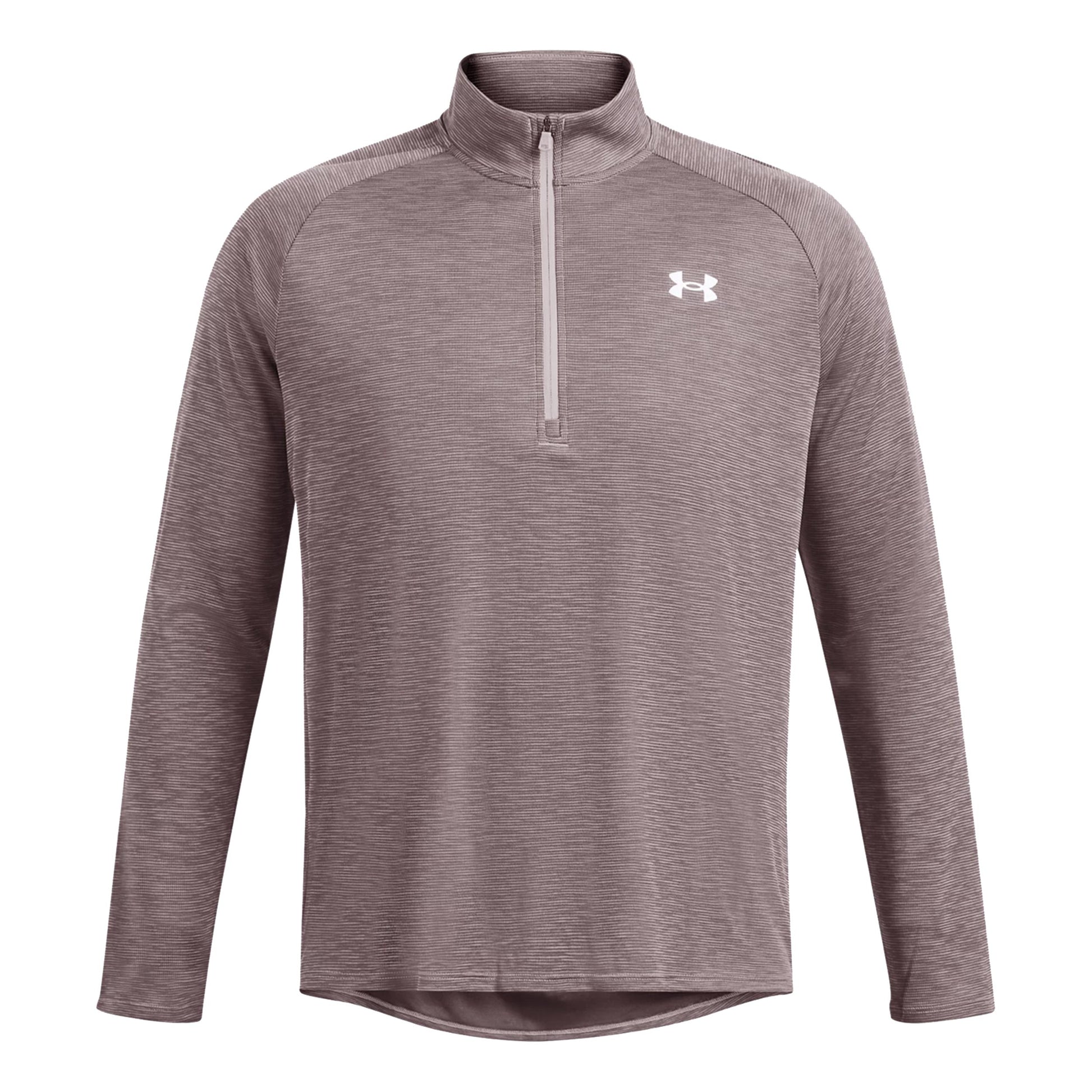 Under Armour Tech Textured 1/2 Zip Haut Manches Longues Hommes-Gris