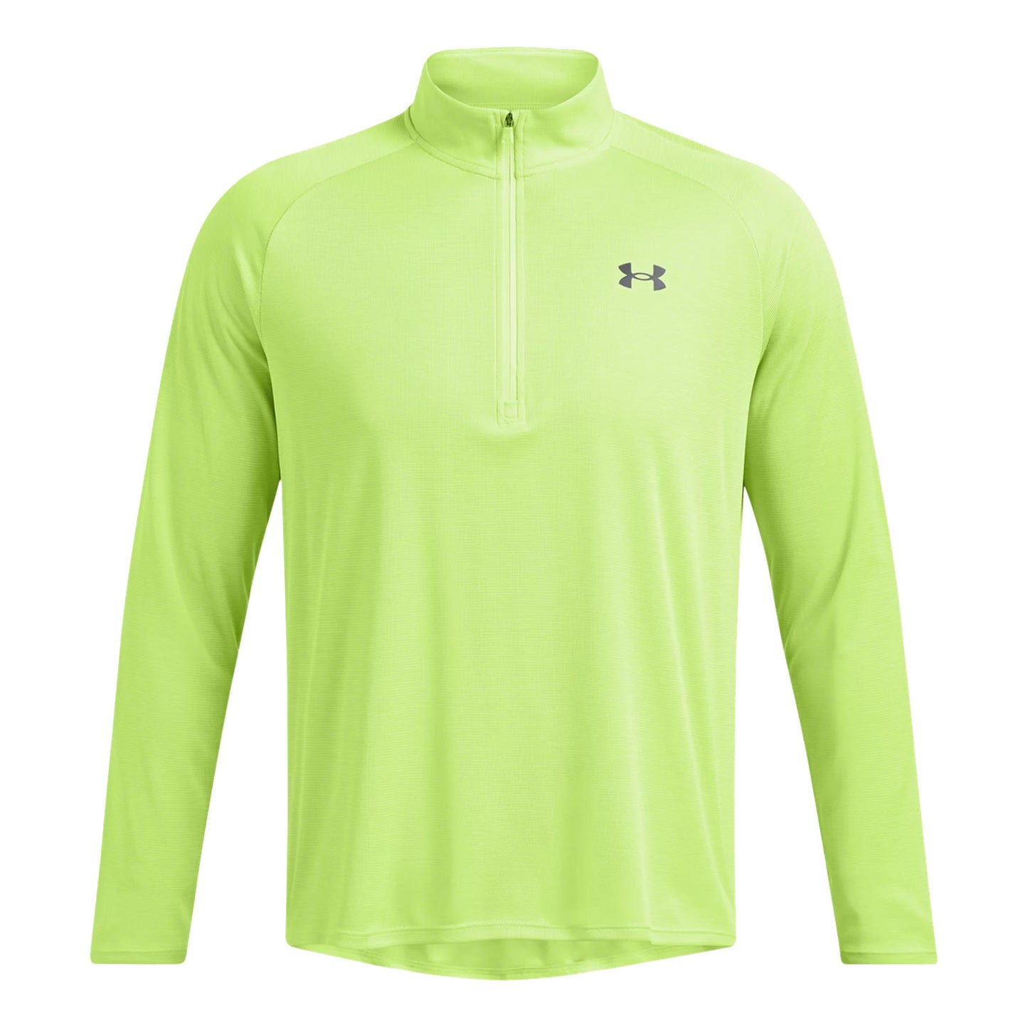 Under Armour Tech Textured Half-Zip Haut manches longues Hommes - vert fluo,