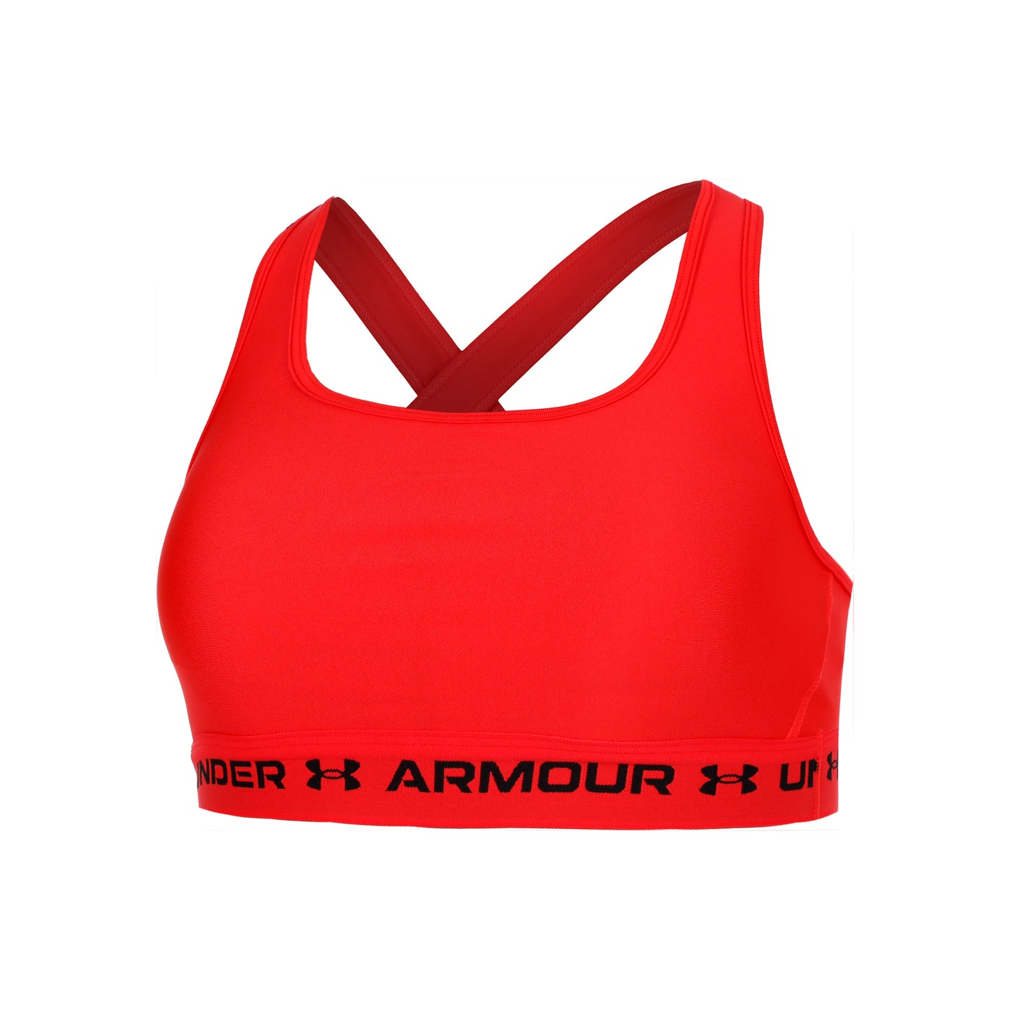 Under Armour Crossback Mid Soutien-gorge Sport Femmes-Rouge Fluo