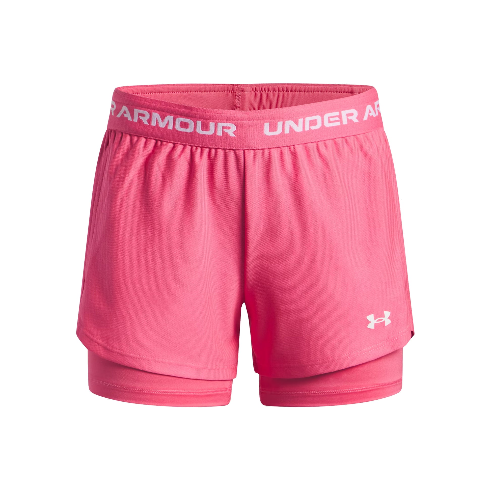 Under Armour Tech Play Up 2in1 Shorts Filles-Pink,Blanc