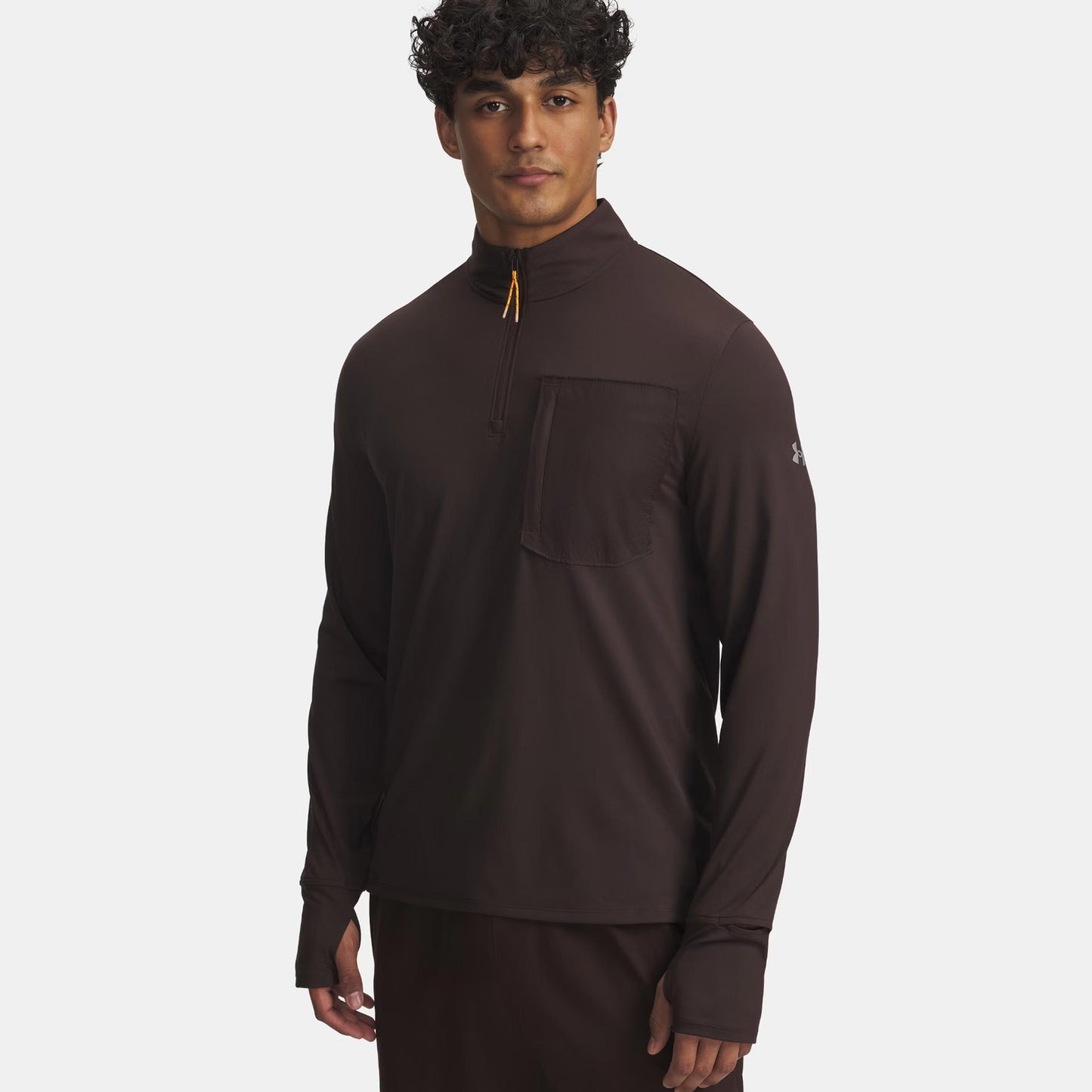 Under Armour Run Trail Quarter Zip Top de course Hommes-marron