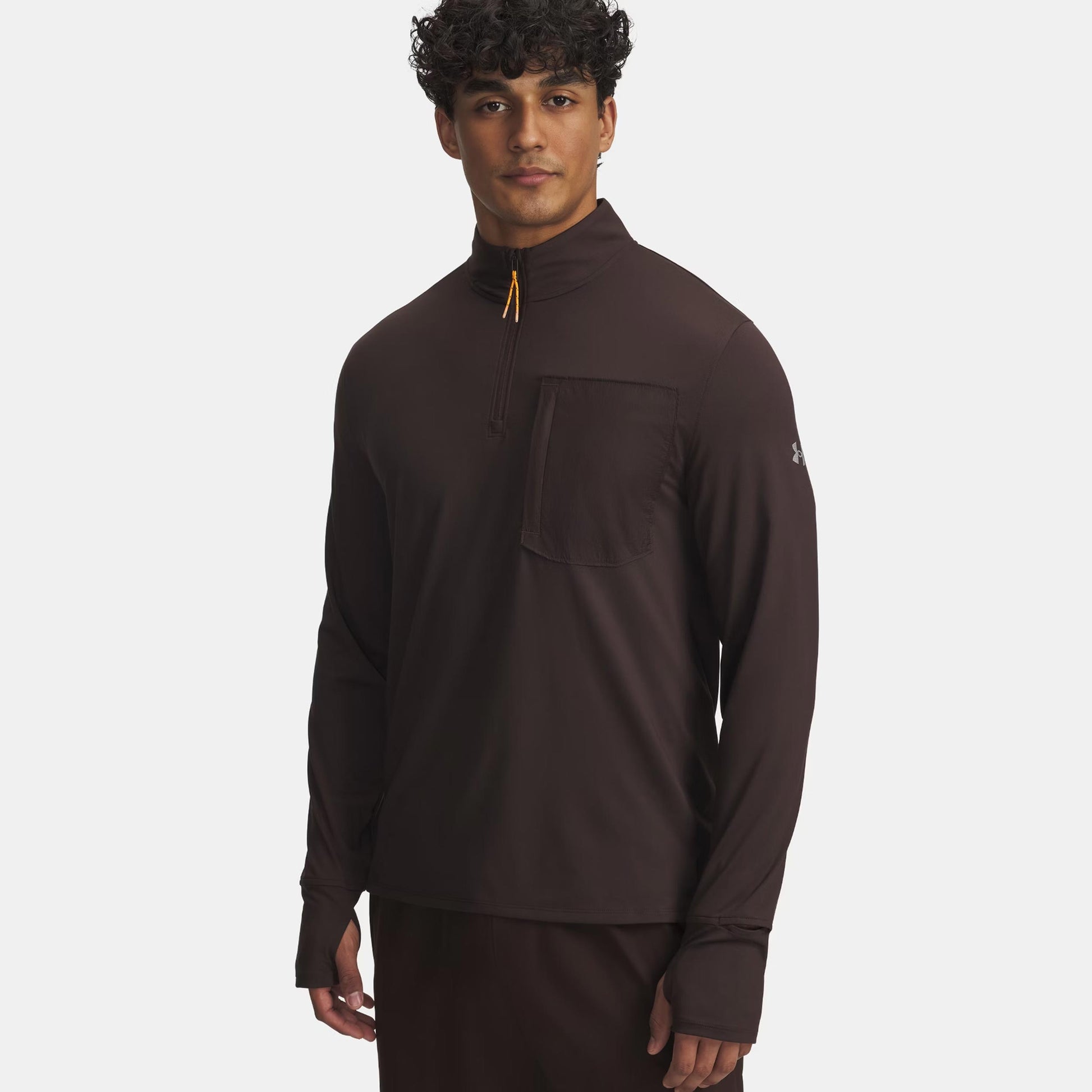 Under Armour Run Trail Quarter Zip Top de course Hommes-marron