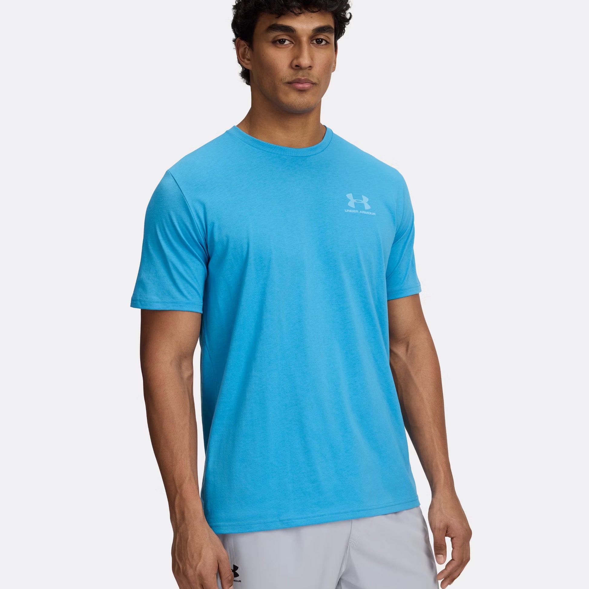 Under Armour Sportstyle T-shirt Hommes-Turquoise,Blanc