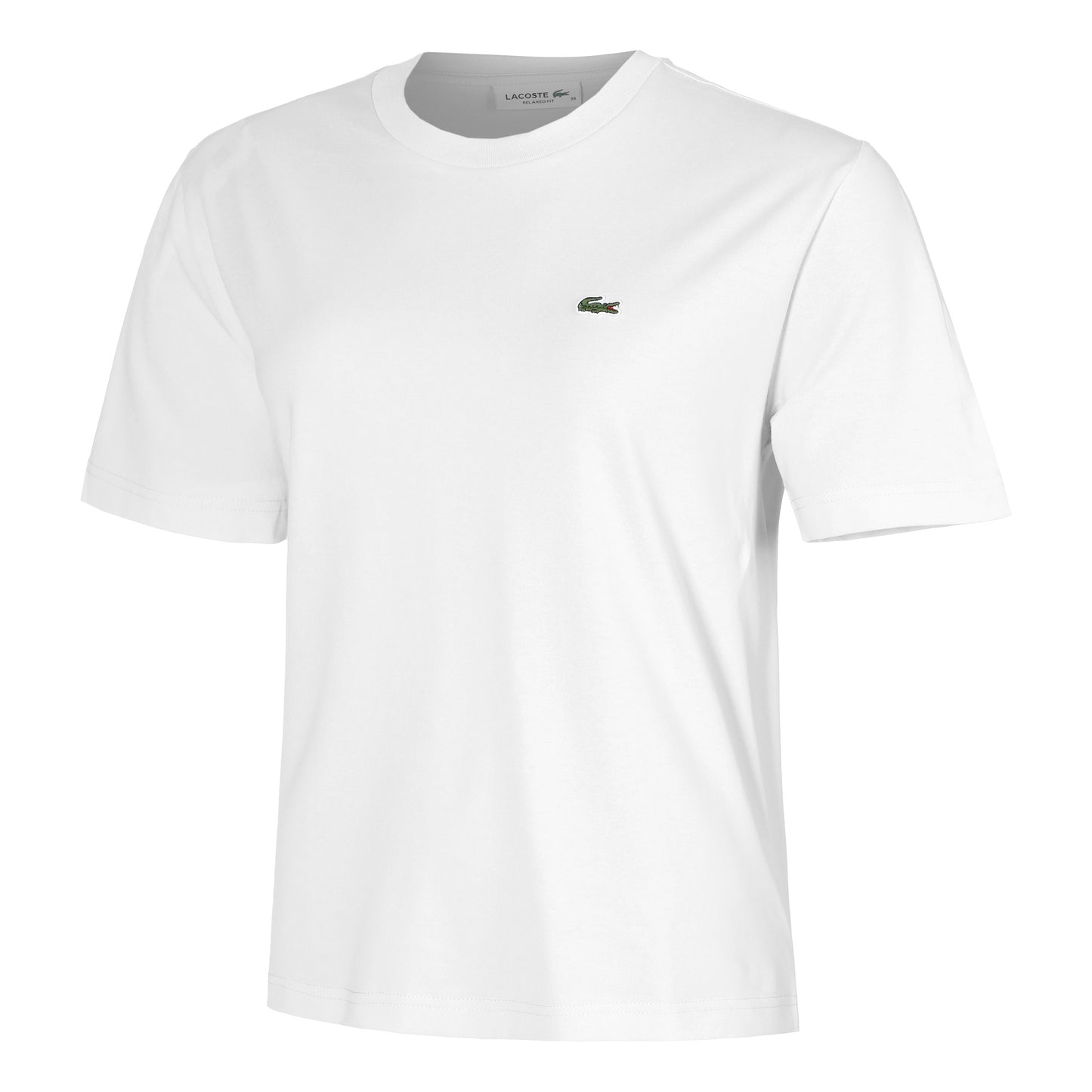 Lacoste Relaxed Fit Plain Soft T-shirt Femmes-Blanc