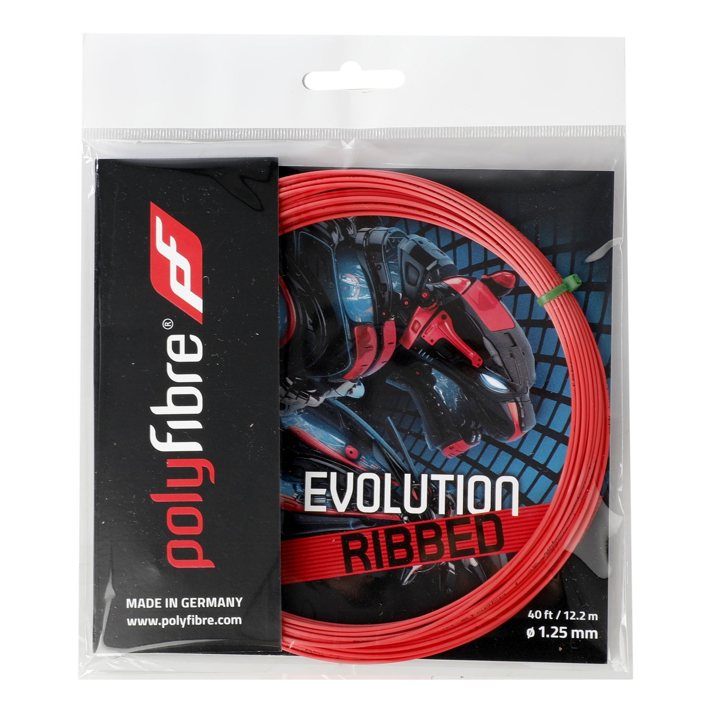 Polyfibre Evolution ribbed Cordage en garniture 12m - rouge
