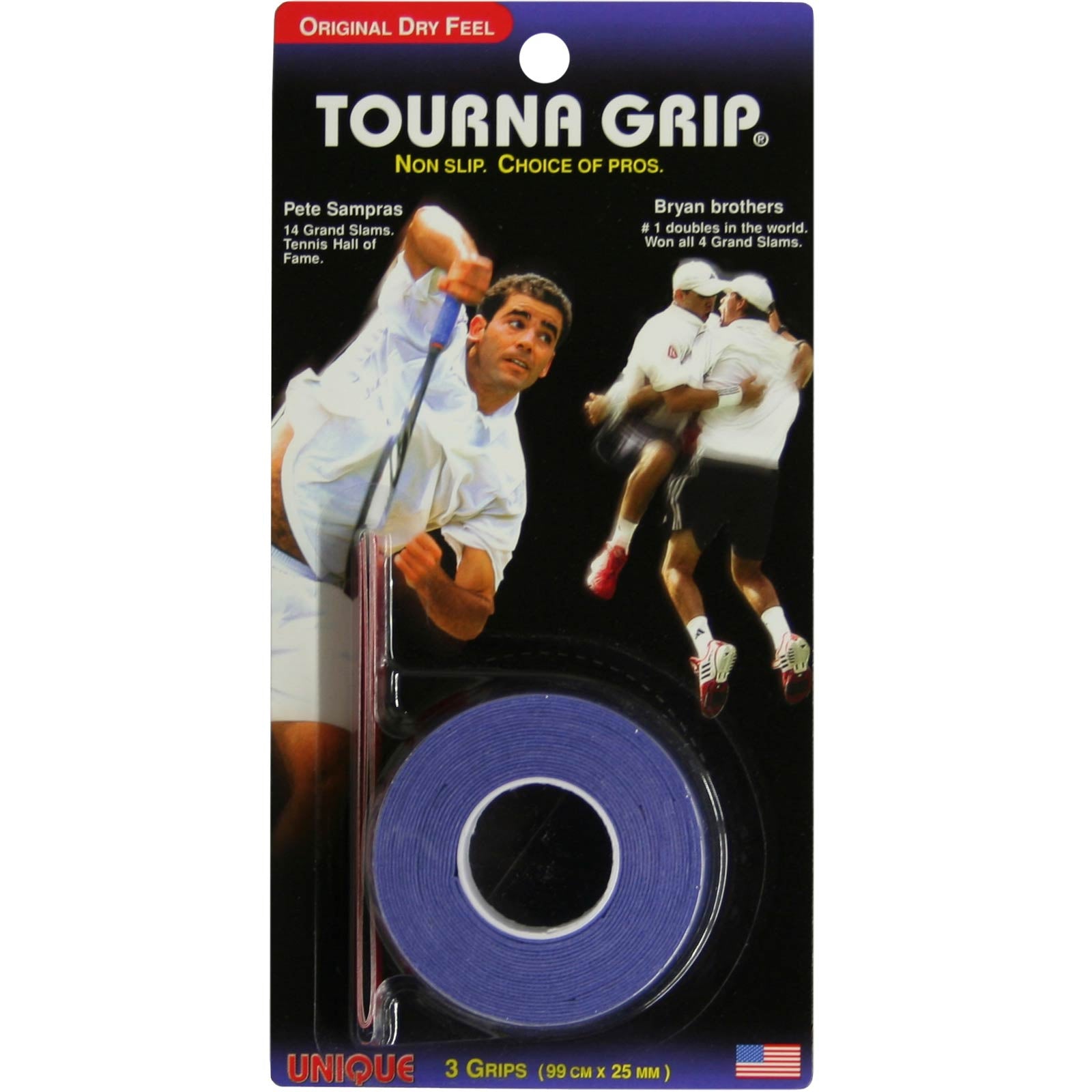 Tourna Grip Standard Pack De 3-Bleu