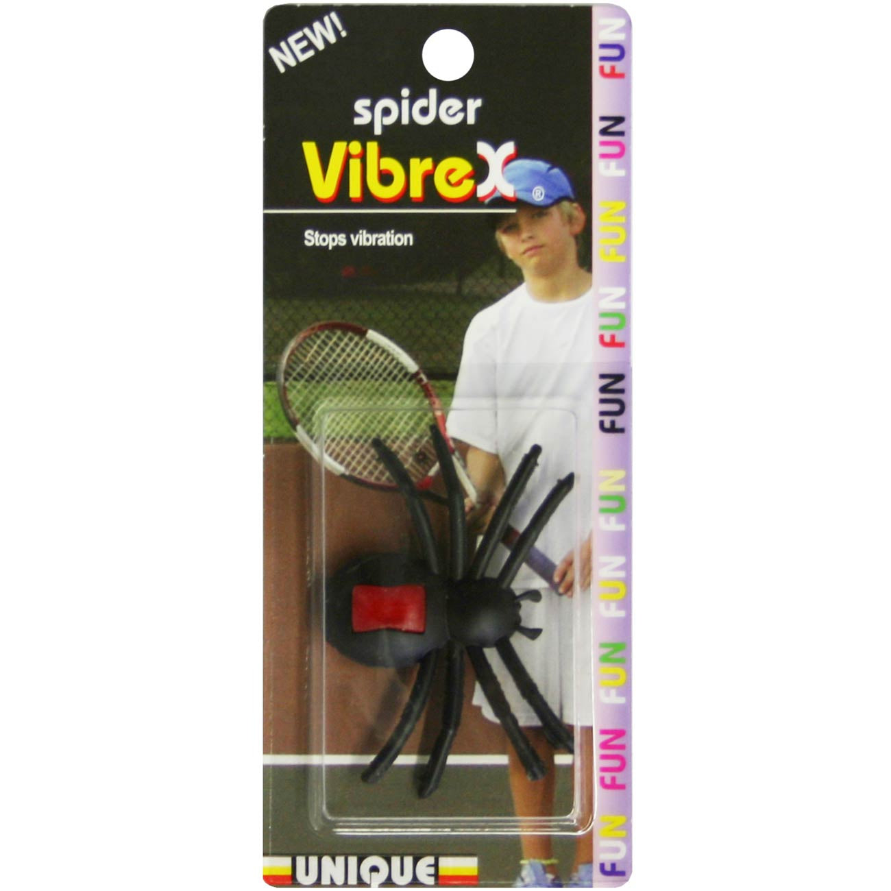 Tourna Spider Vibrex Antivibrateur Pack 1 Unité-Noir