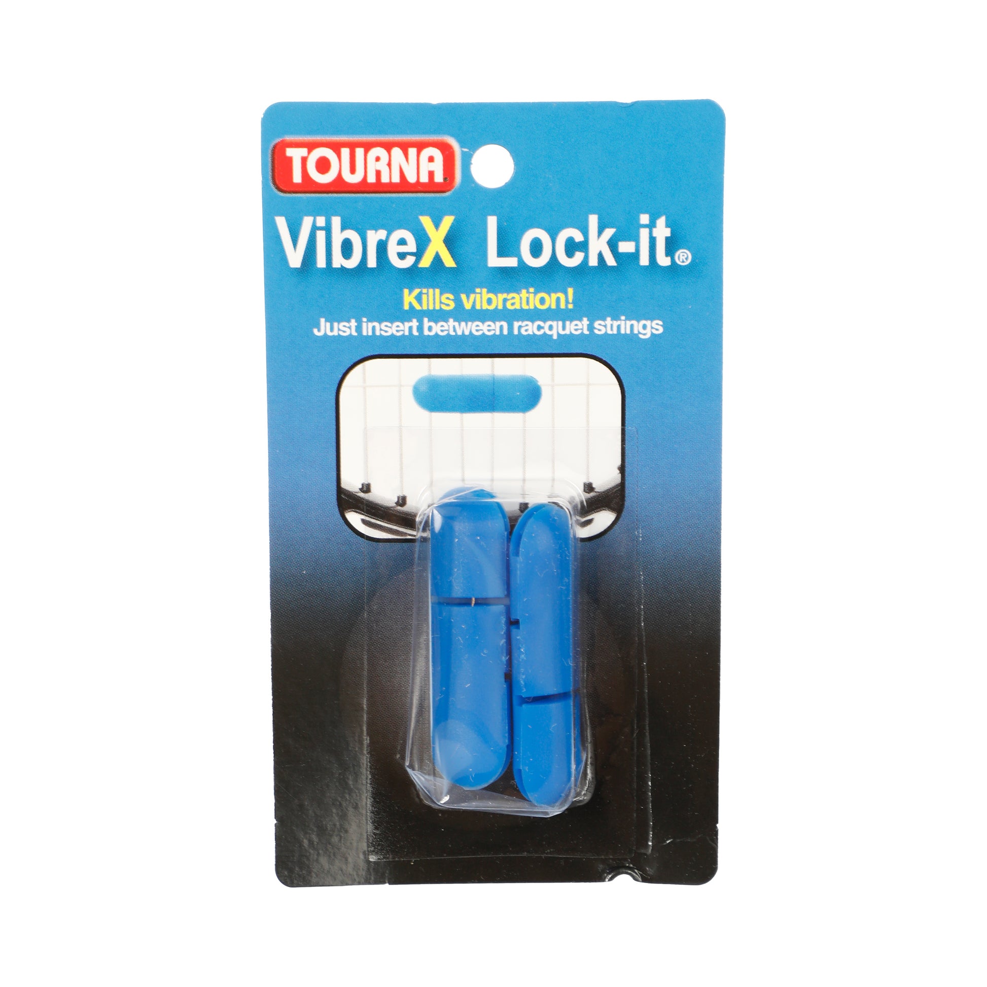 Tourna Vibrex Lock Antivibrateur Pack De 2 Unités-Bleu