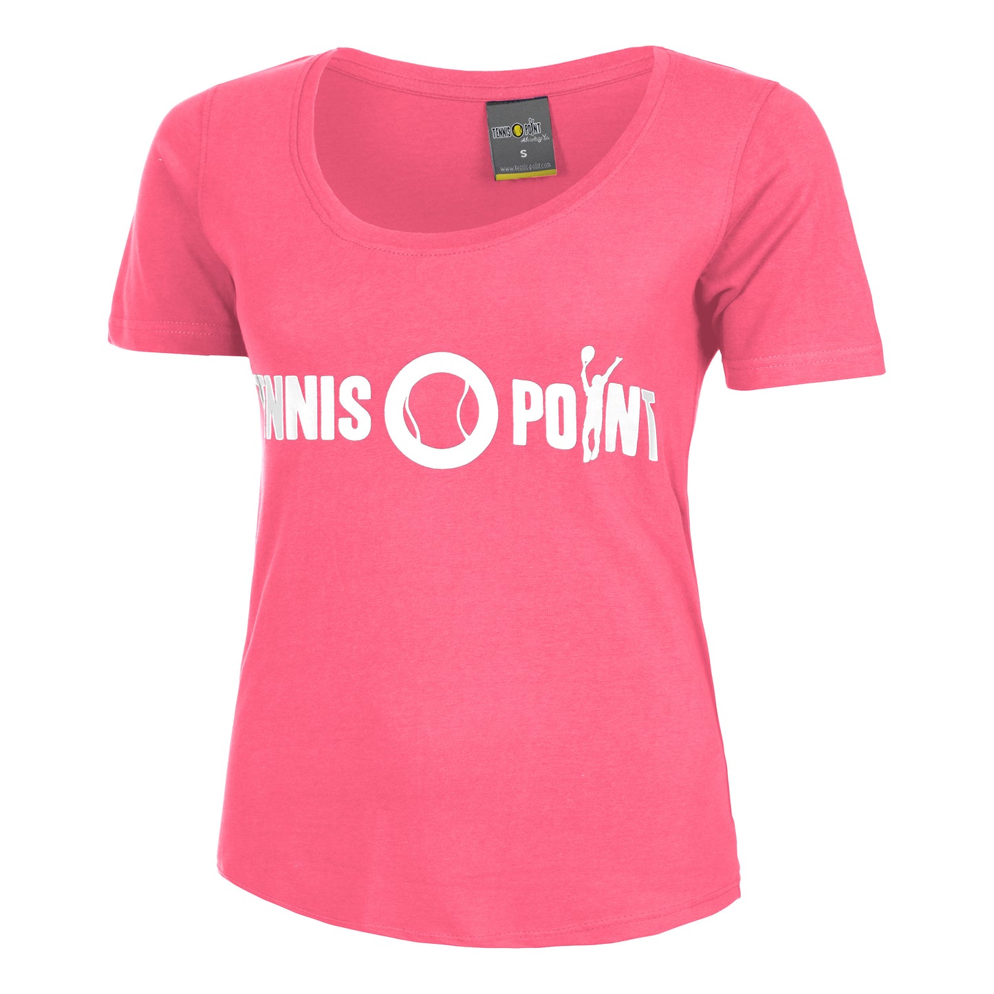 Tennis-Point Basic Cotton T-shirt Femmes-Pink,Blanc