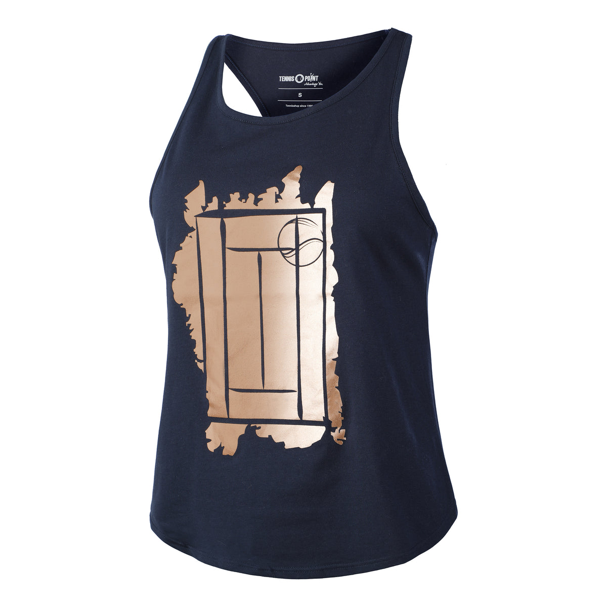 Tennis-Point Glitter Court Débardeur tank top Femmes - bleu foncé, beige
