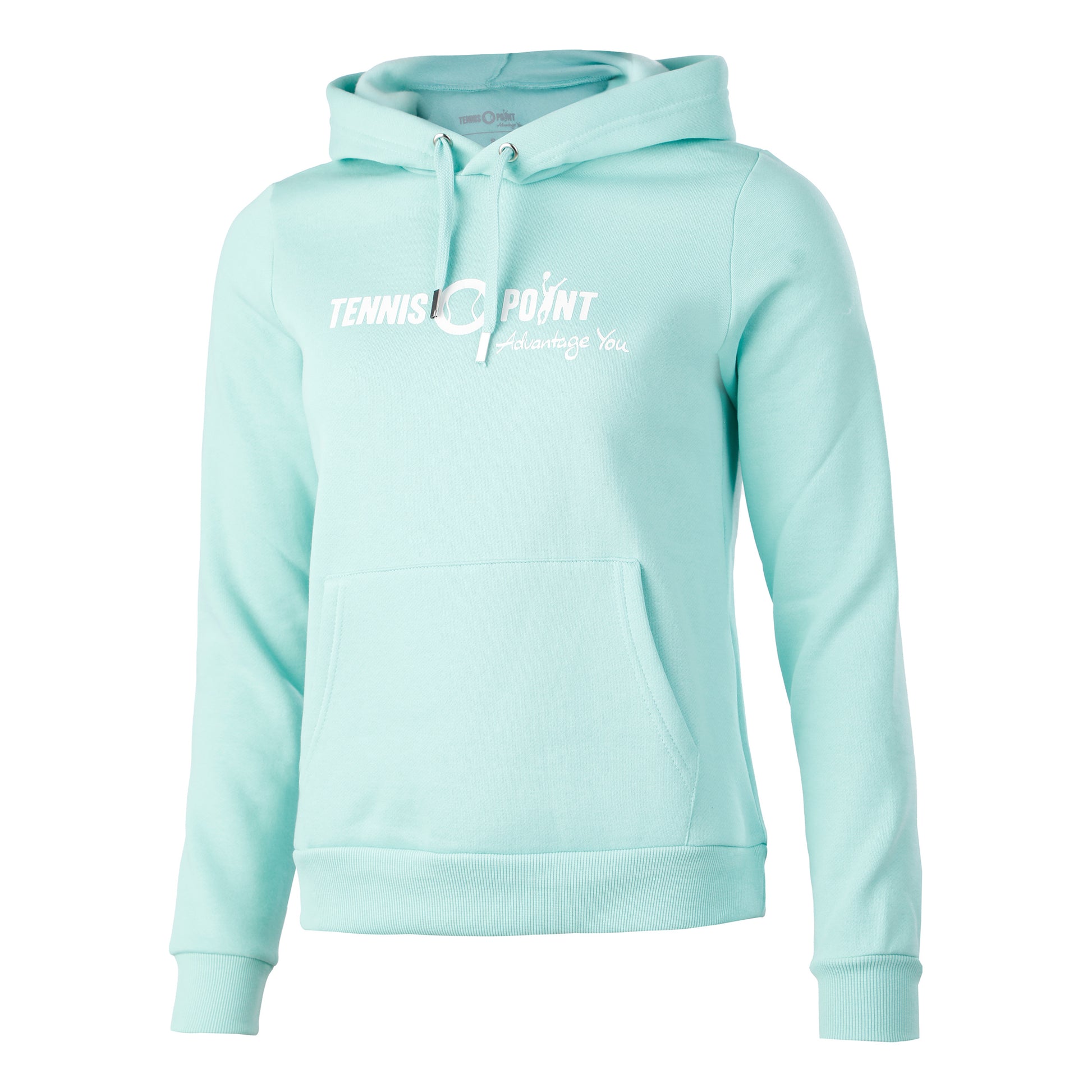 Tennis-Point Logo Sweat à capuche Femmes - menthe, blanc
