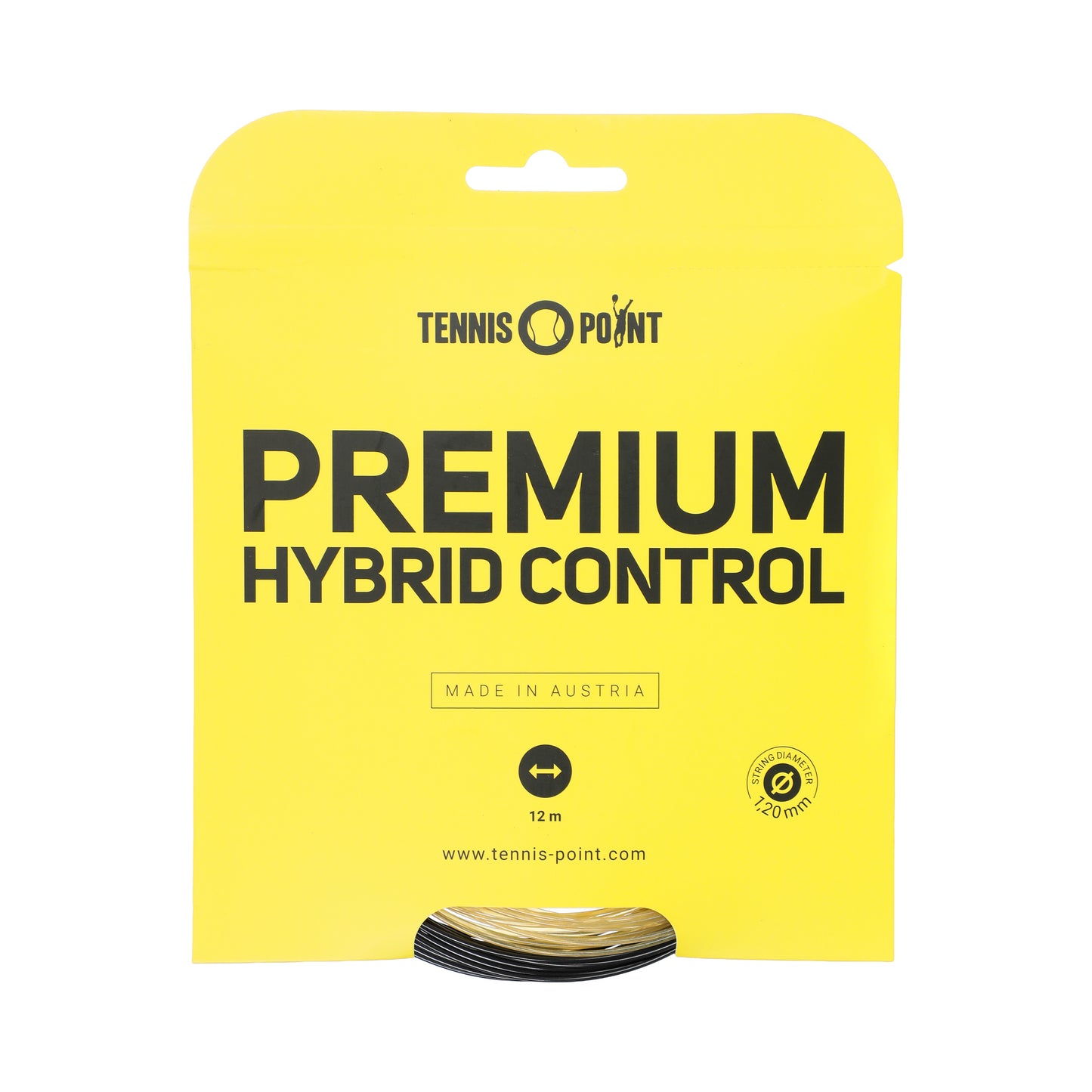 Tennis-Point Premium Hybrid Control Cordage En Garniture-Écru, Noir