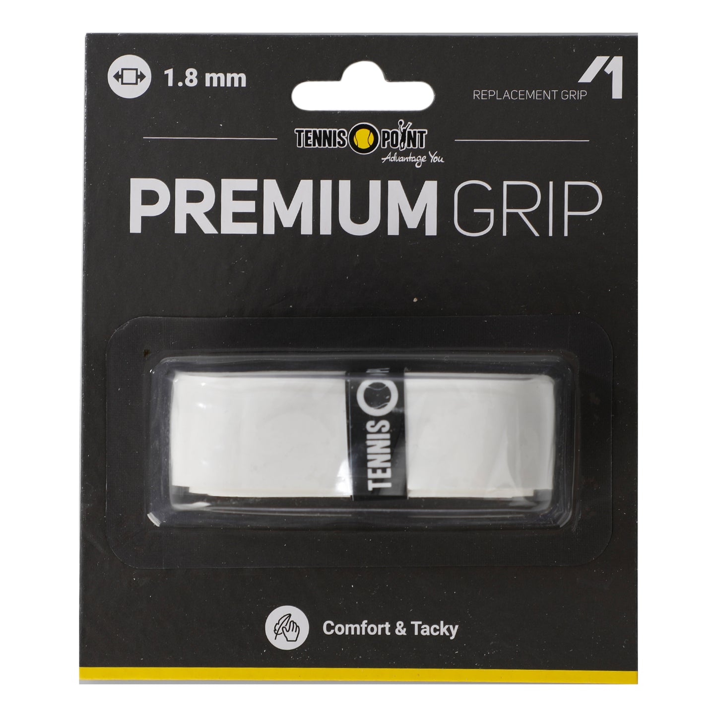 Tennis-Point Premium Grip Pack 1 Unité-Blanc