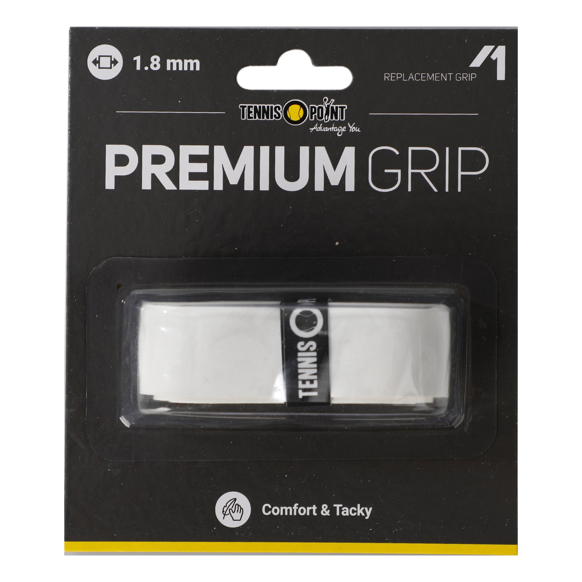 Tennis-Point Premium Grip Pack 1 Unité-Blanc